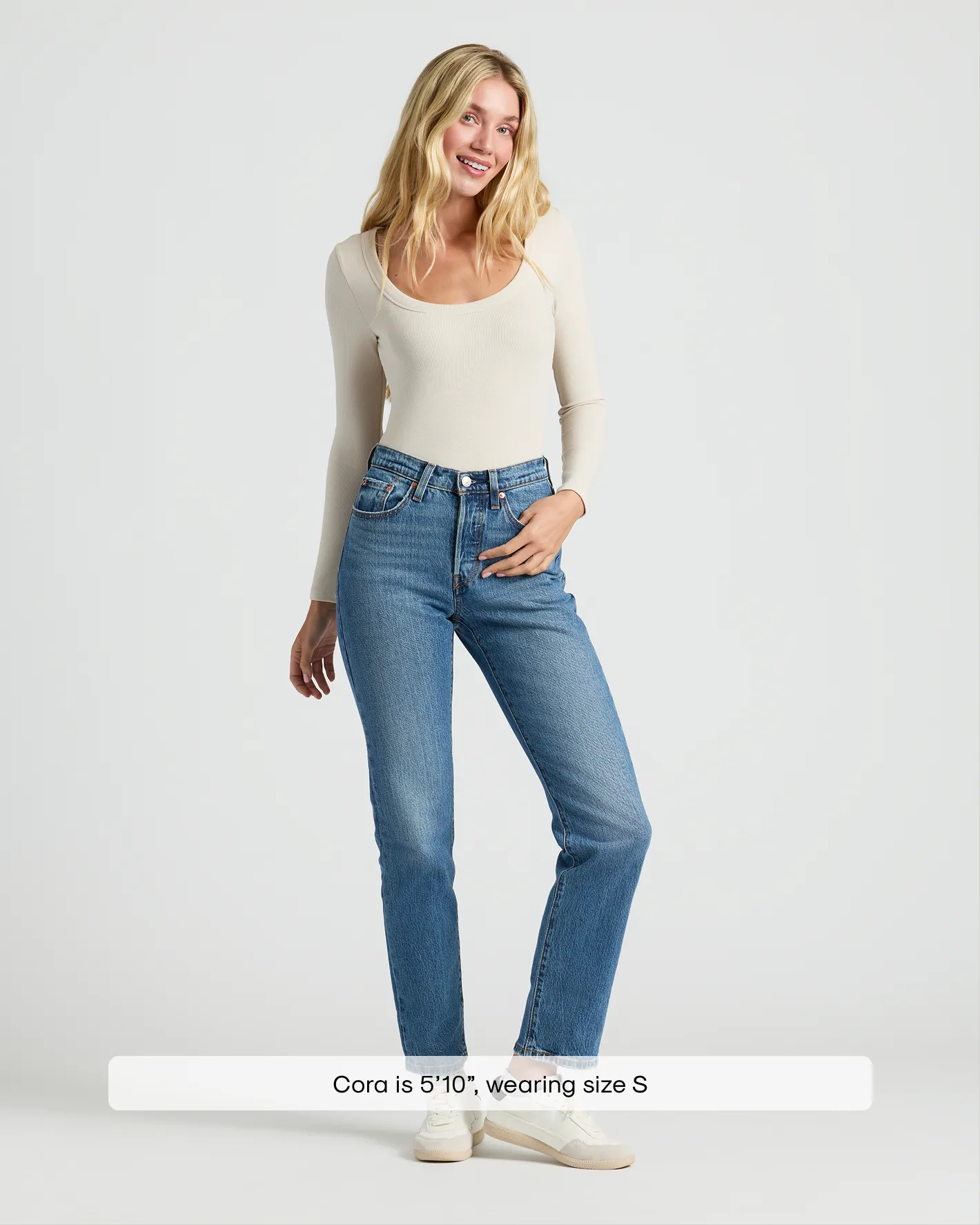 Womens Oatmeal Ribbed Long Sleeve Scoop Neck Tee sold by True Classic product image thumbnail 2