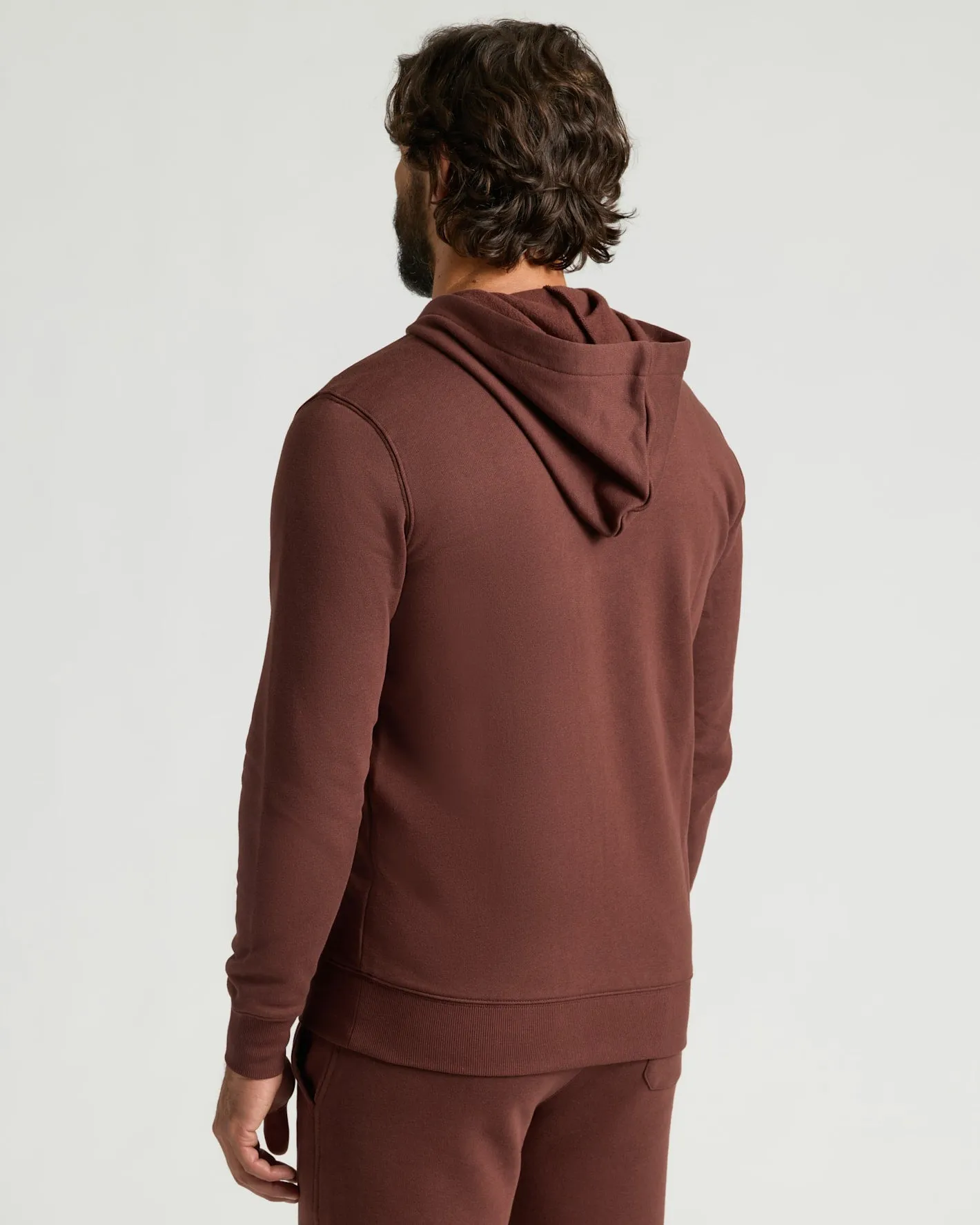 Carob Fleece French Terry Pullover Hoodie sold by True Classic product image thumbnail 4