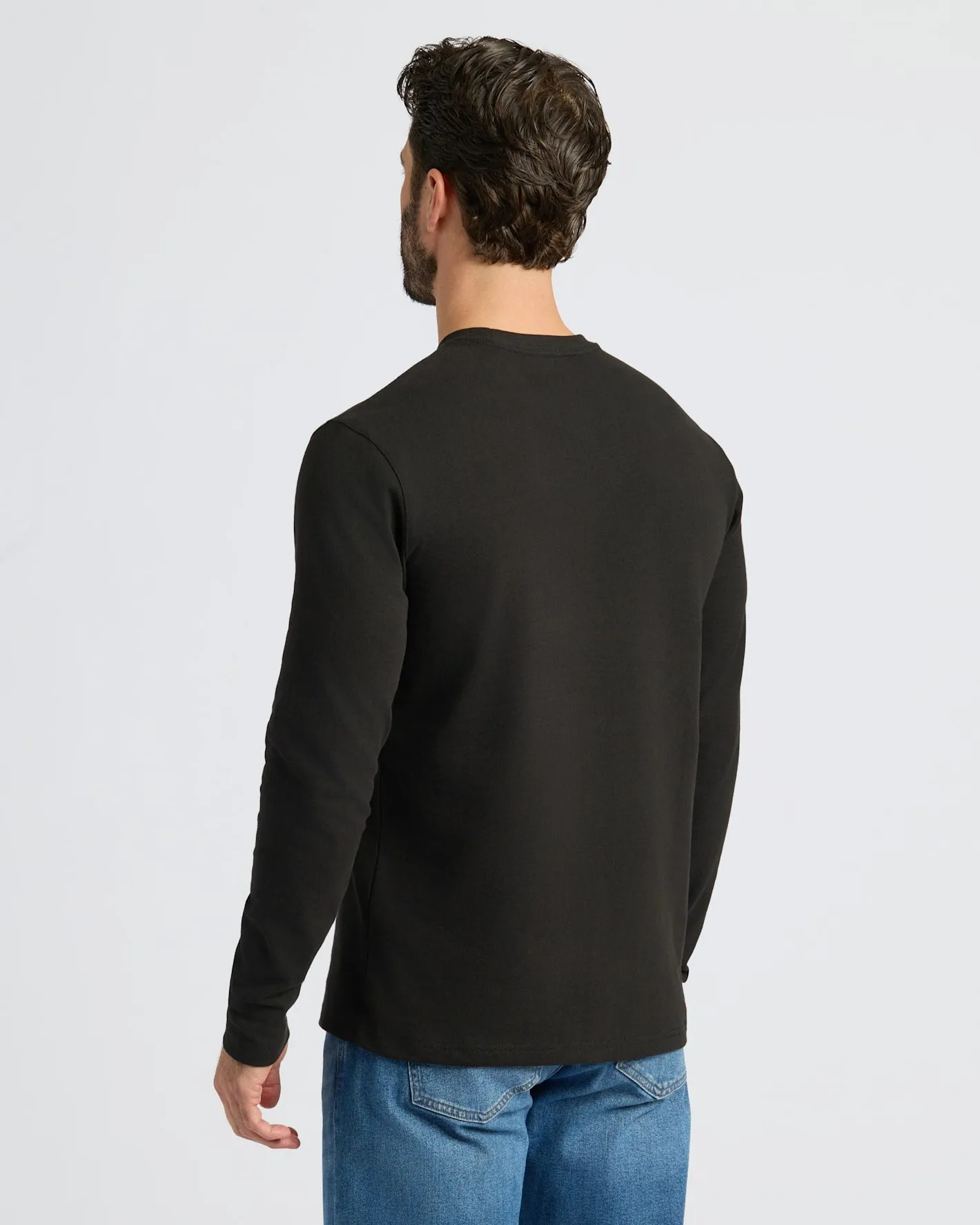 Black Heavyweight Long Sleeve Pocket Crew sold by True Classic product image thumbnail 4