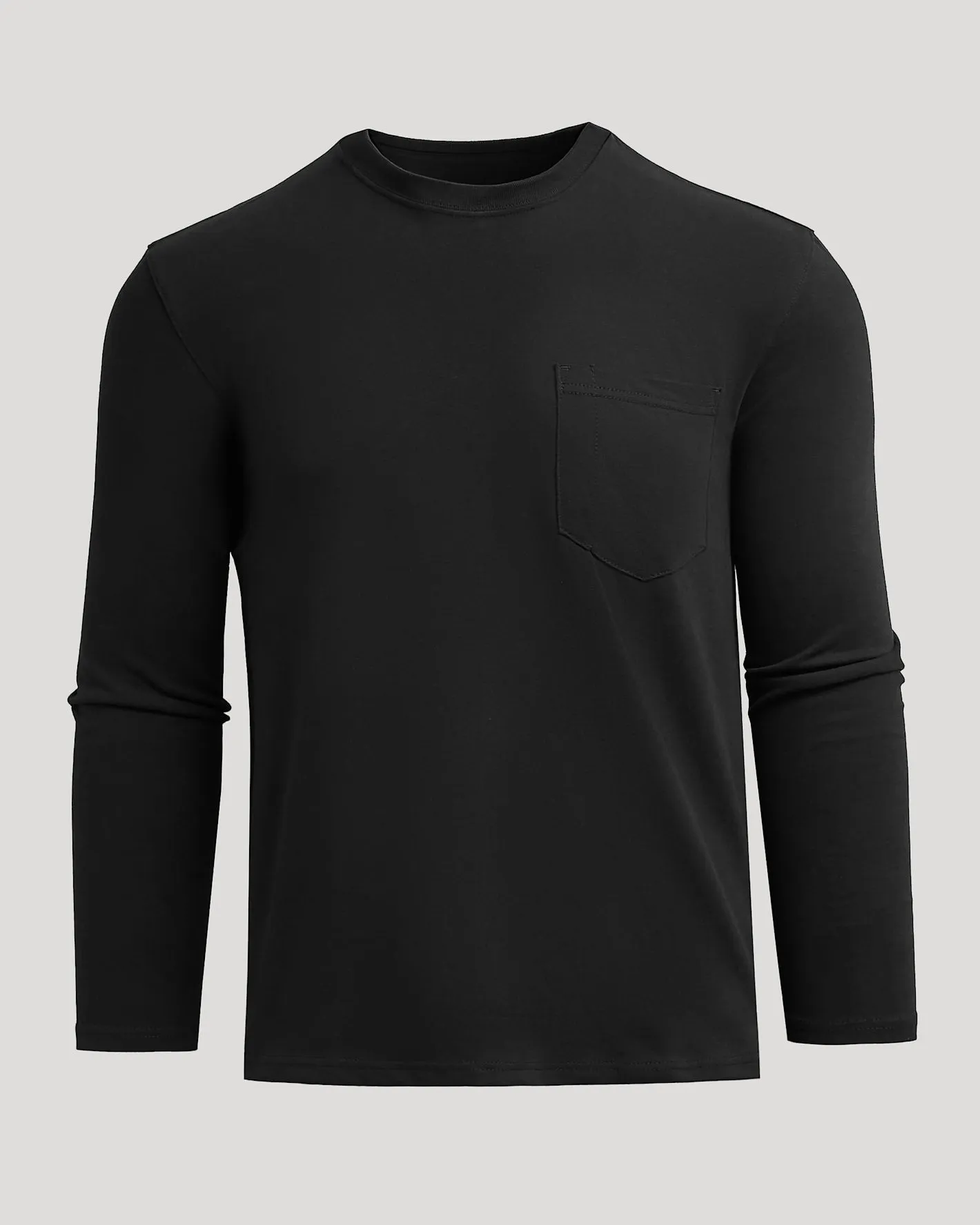 Black Heavyweight Long Sleeve Pocket Crew sold by True Classic product image thumbnail 2