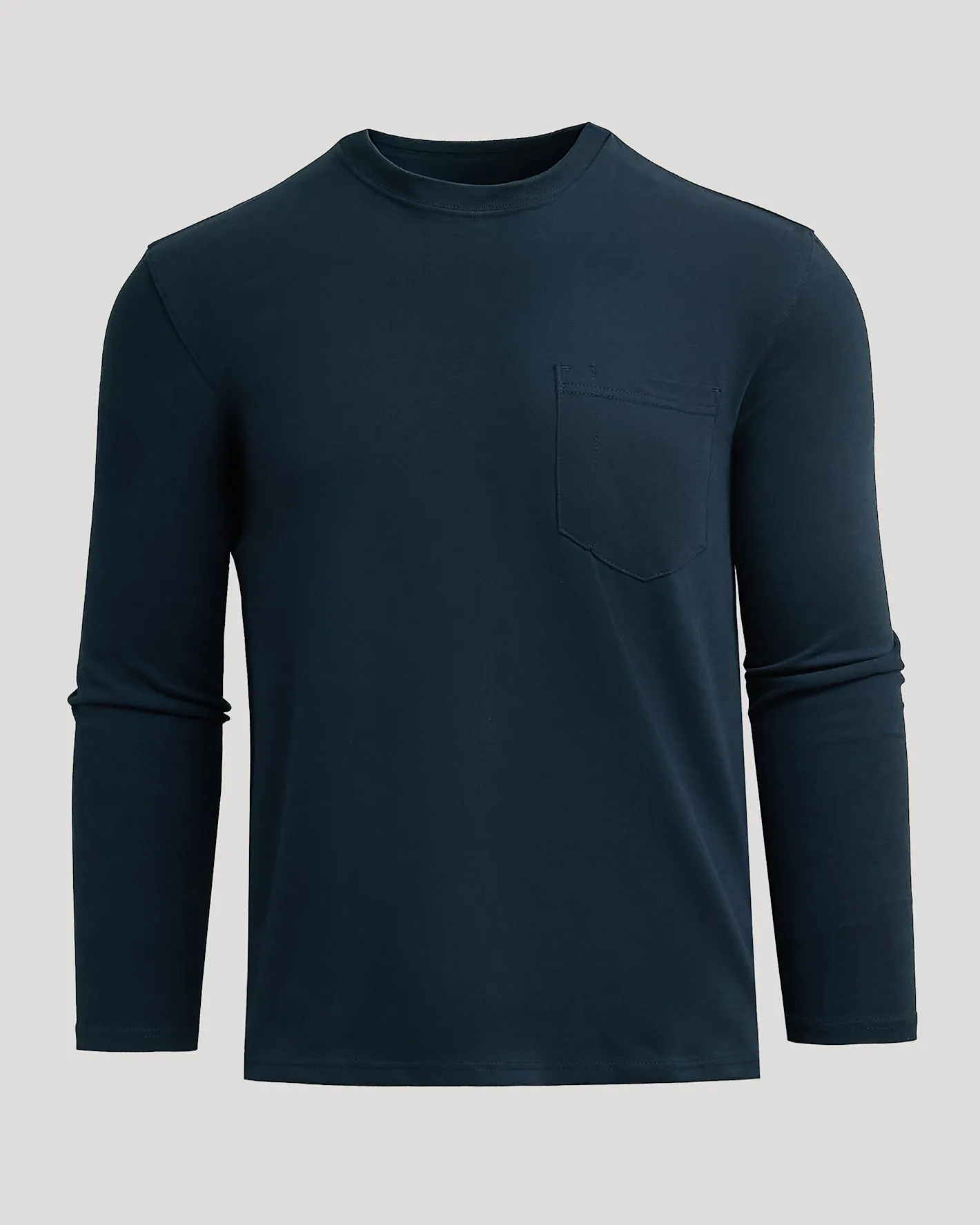 Navy Heavyweight Long Sleeve Pocket Crew sold by True Classic product image thumbnail 2