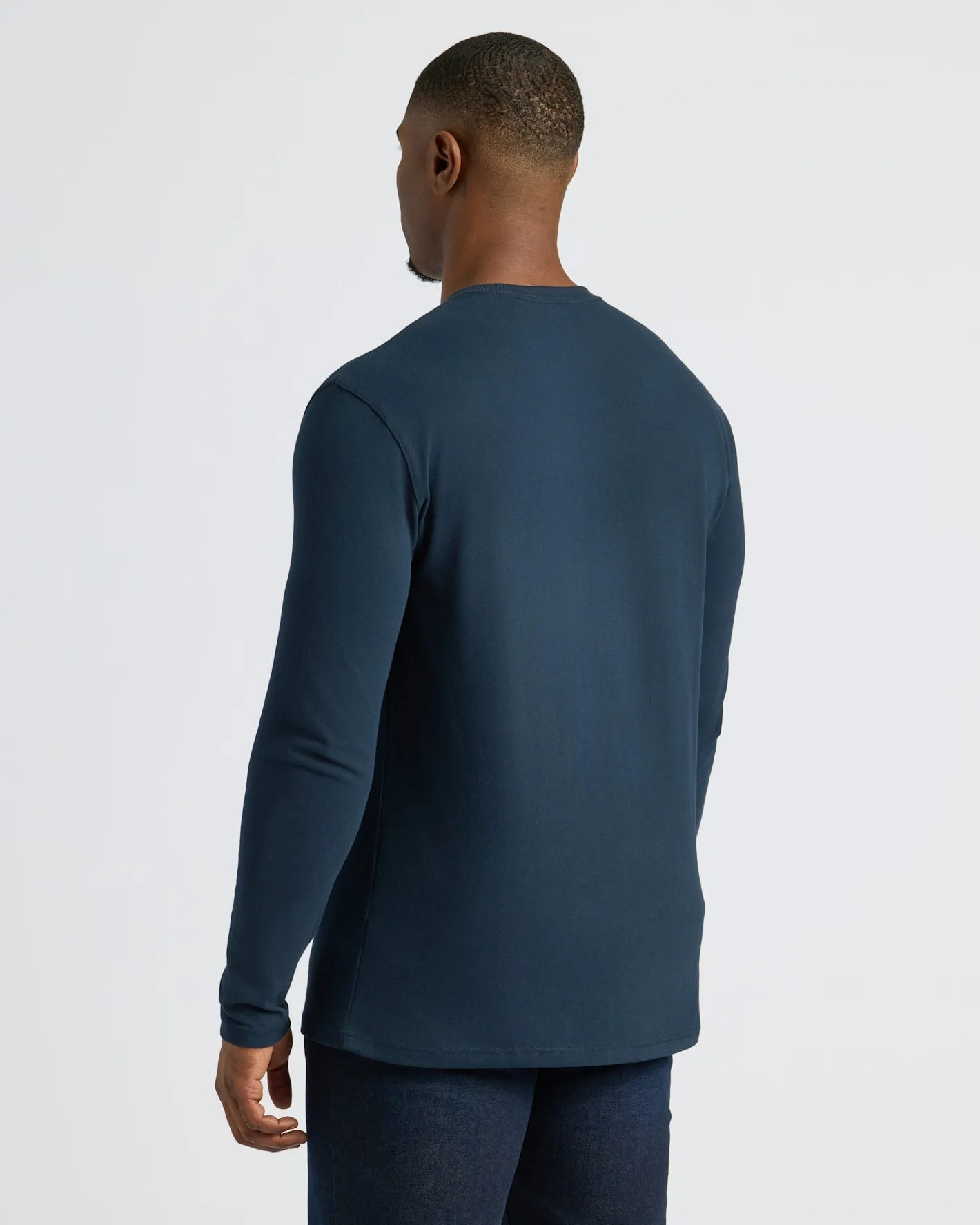 Black & Navy Tall Heavyweight Long Sleeve Pocket Crew 2-Pack sold by True Classic product image thumbnail 3