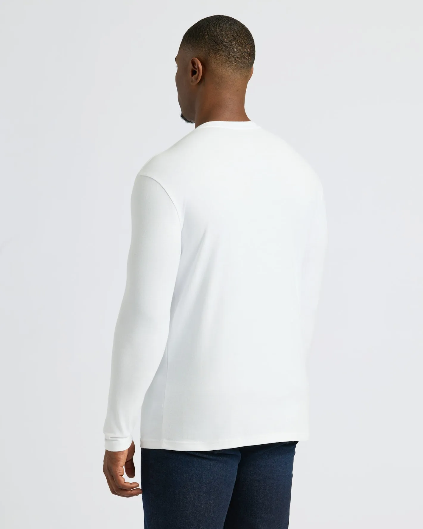 White Tall Heavyweight Long Sleeve Pocket Crew 2-Pack sold by True Classic product image thumbnail 4