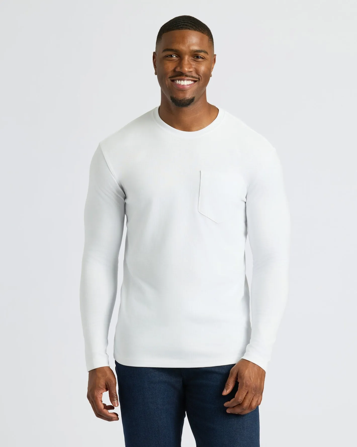 Black & White Tall Heavyweight Long Sleeve Pocket Crew 2-Pack sold by True Classic product image thumbnail 2