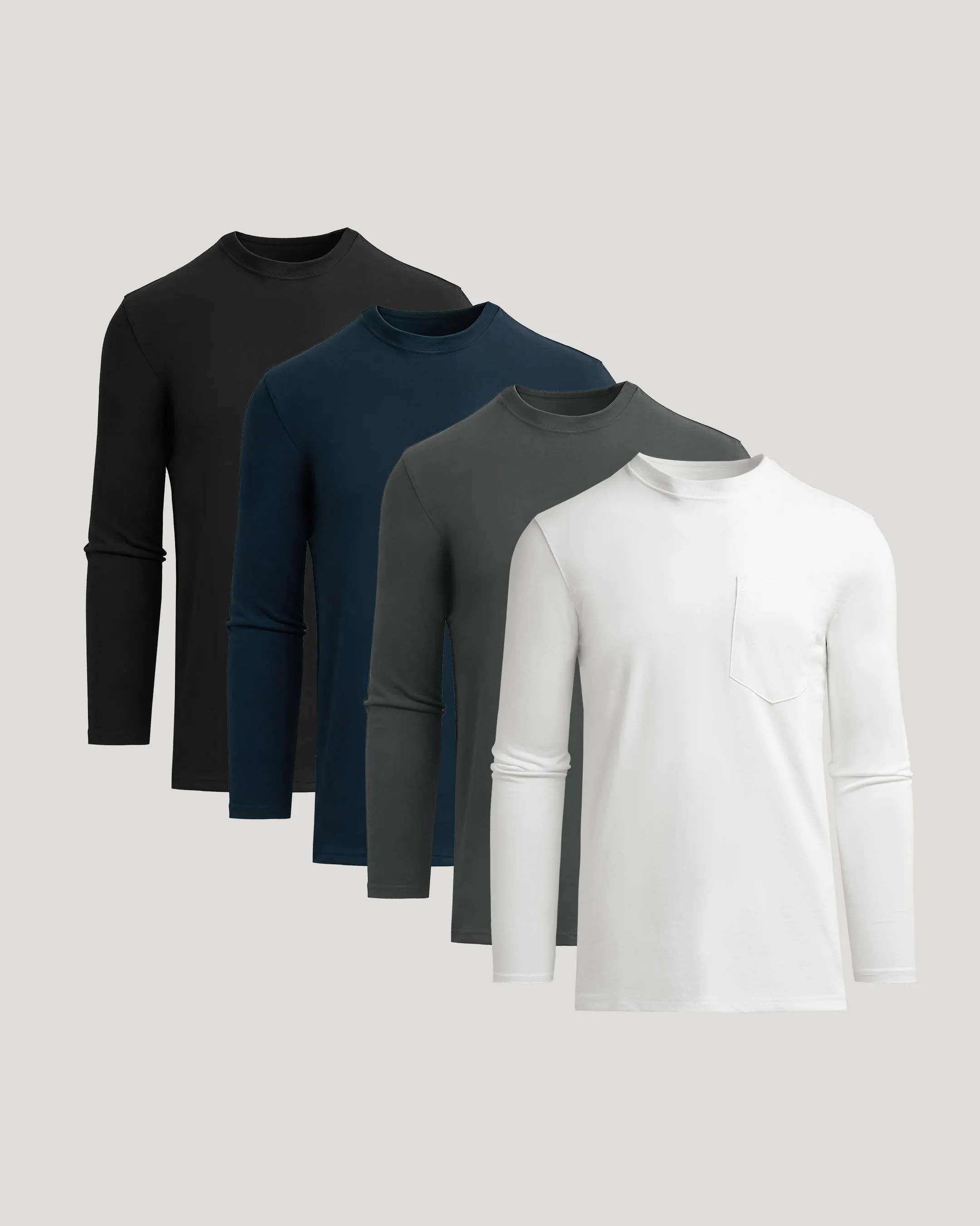 Staple Tall Heavyweight Long Sleeve Pocket Crew 4-Pack sold by True Classic