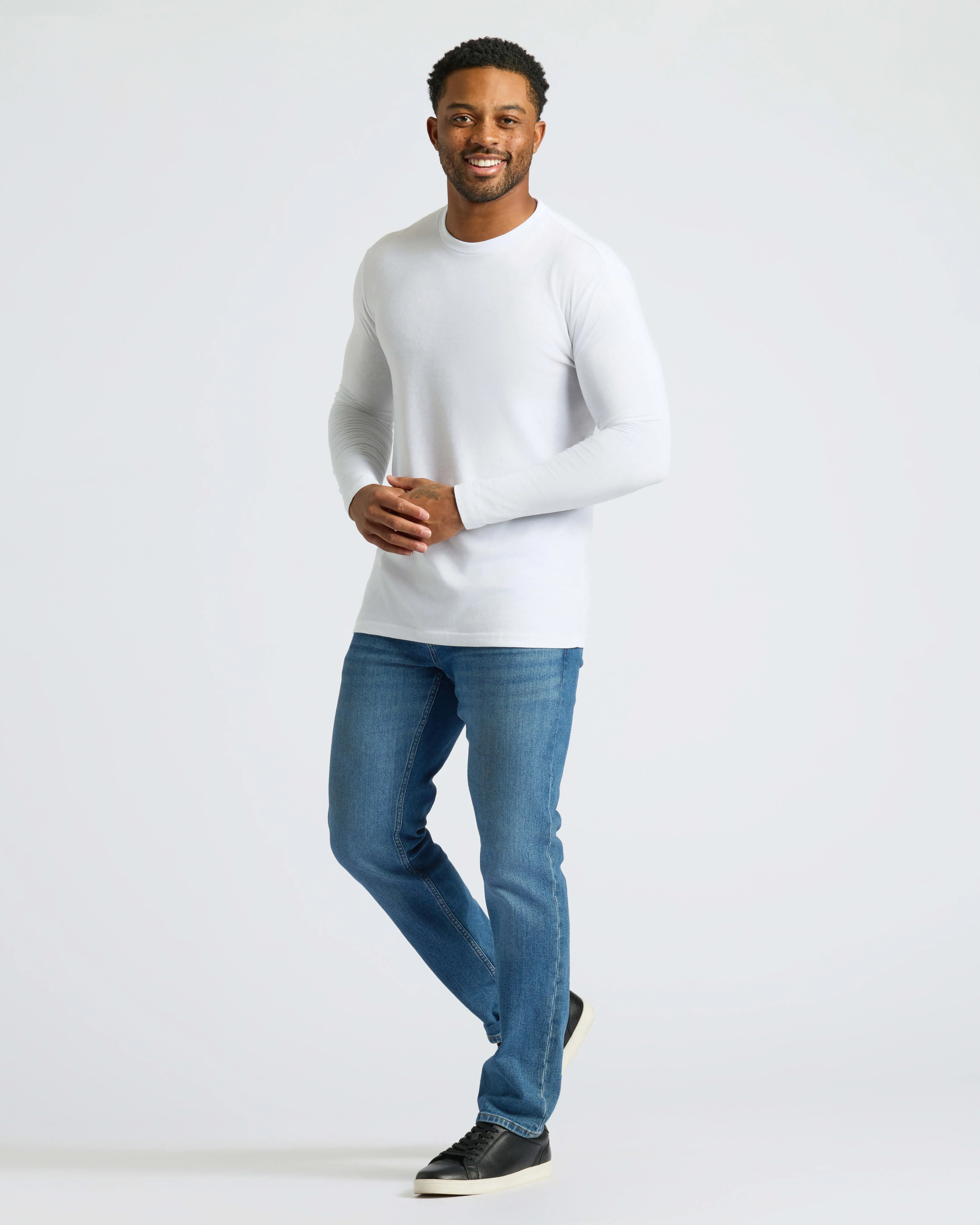 White Classic Long Sleeve Crew Neck 10-Pack sold by True Classic product image thumbnail 5