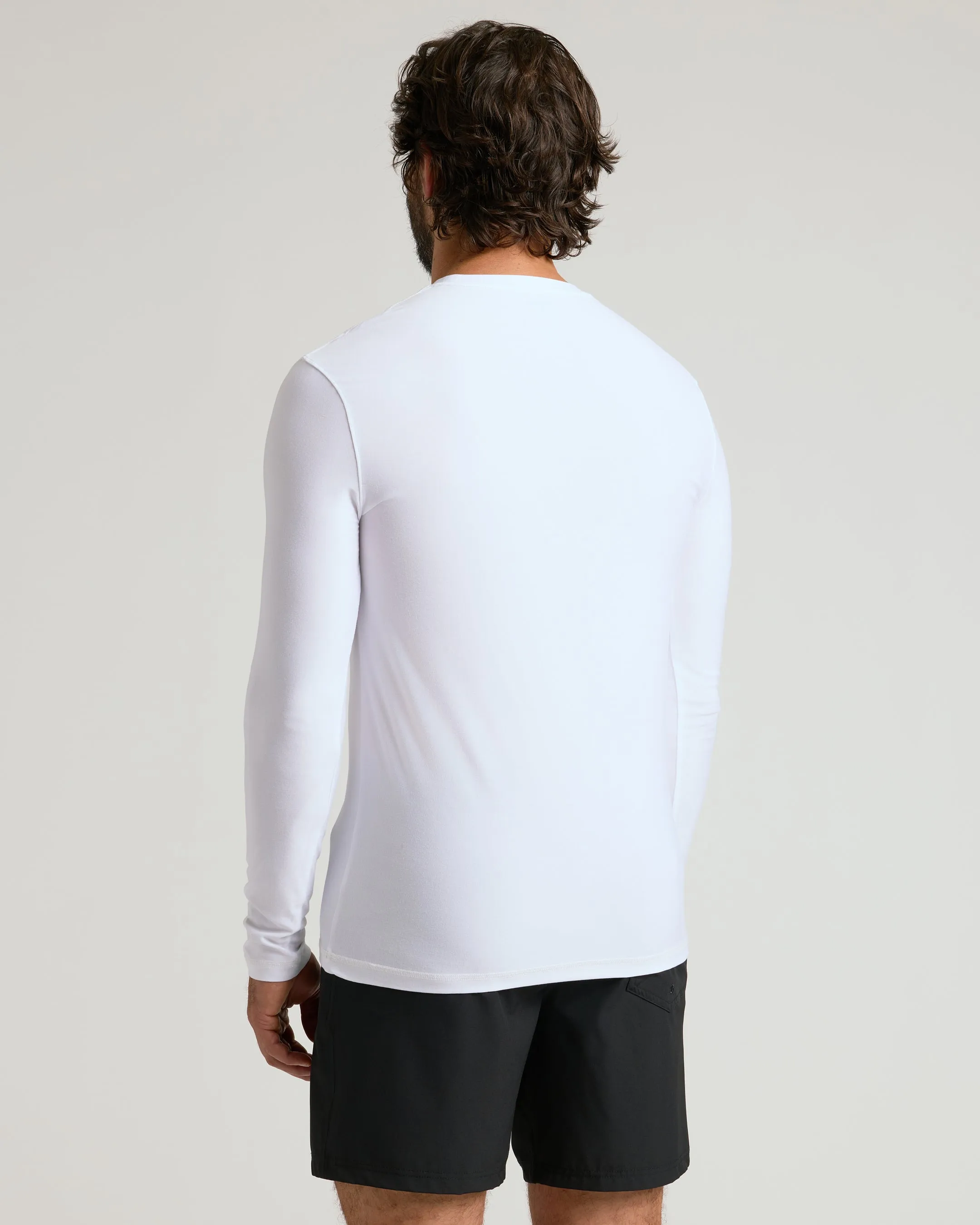 All White Active Long Sleeve Crew 3-Pack sold by True Classic product image thumbnail 4
