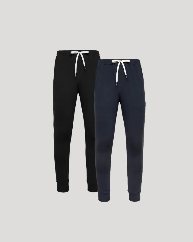 Black & Dark Heather Navy Active Jogger 2-Pack sold by True Classic