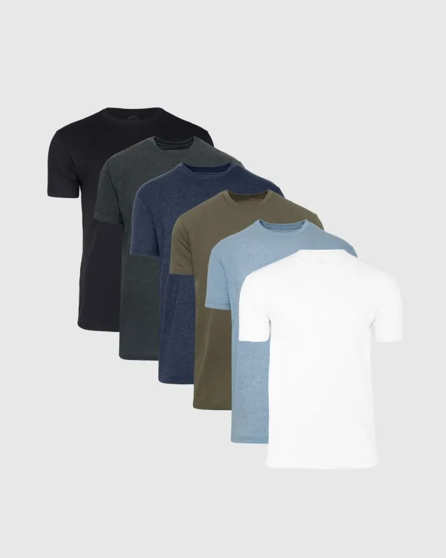 Basic and Heather Crew Neck 6-Pack sold by True Classic