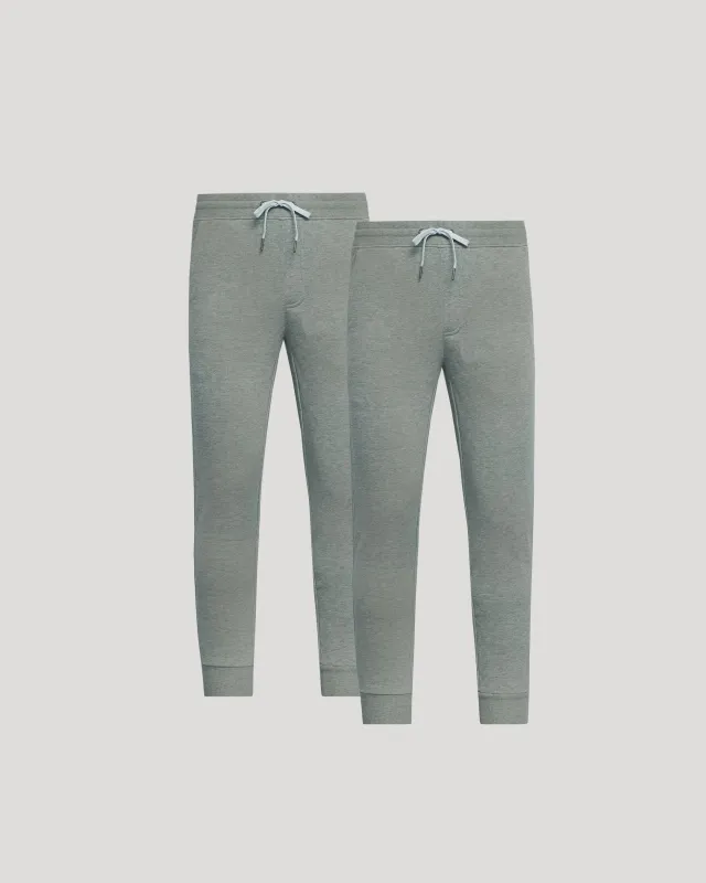 Dark Heather Gray Fleece French Terry Joggers 2-Pack sold by True Classic
