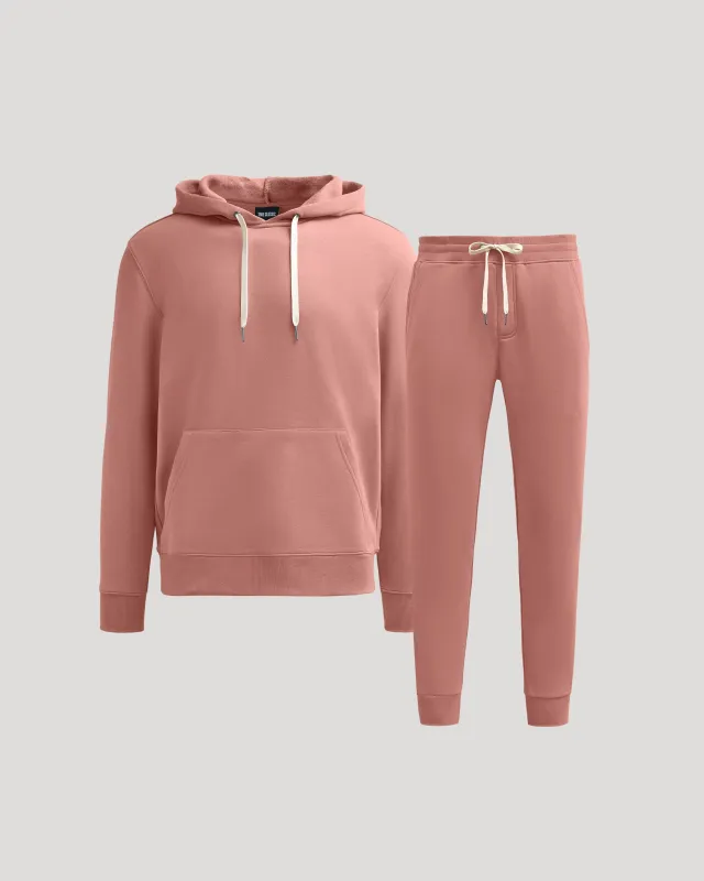 Womens Rose Fleece Pullover Hoodie & Jogger 2-Pack sold by True Classic