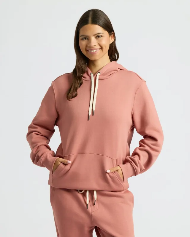 Womens Rose Fleece French Terry Pullover Hoodie sold by True Classic