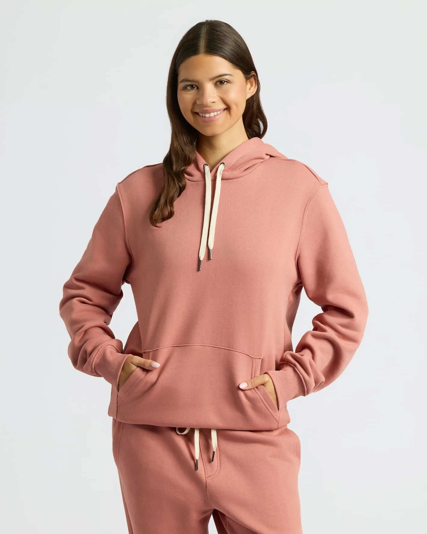 Womens Rose Fleece French Terry Pullover Hoodie sold by True Classic