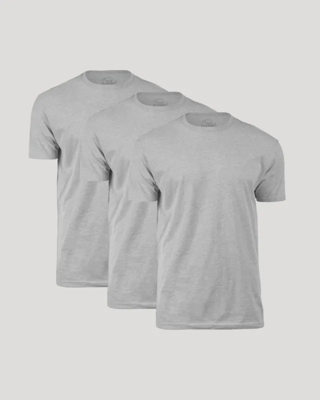 All Heather Gray Classic Crew 3-Pack sold by True Classic