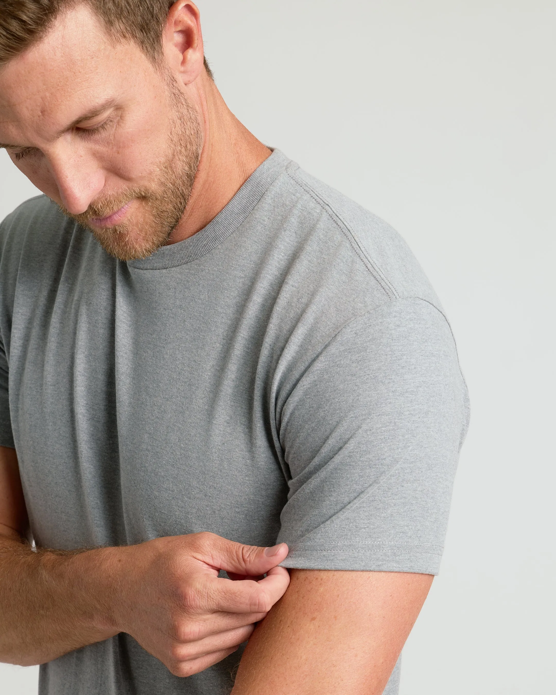 All Heather Gray Classic Crew 3-Pack sold by True Classic product image thumbnail 5