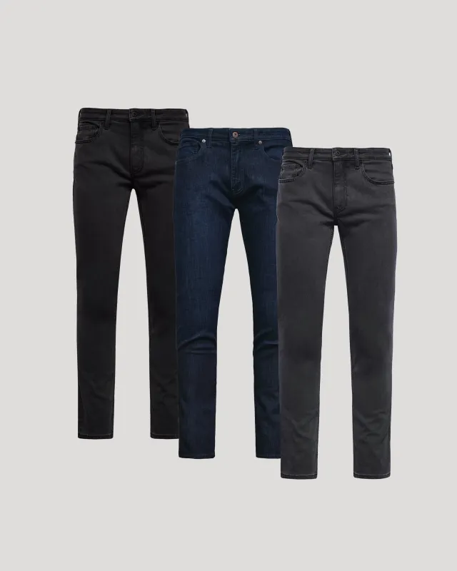 Slim Comfort Stretch Jeans 3-Pack sold by True Classic
