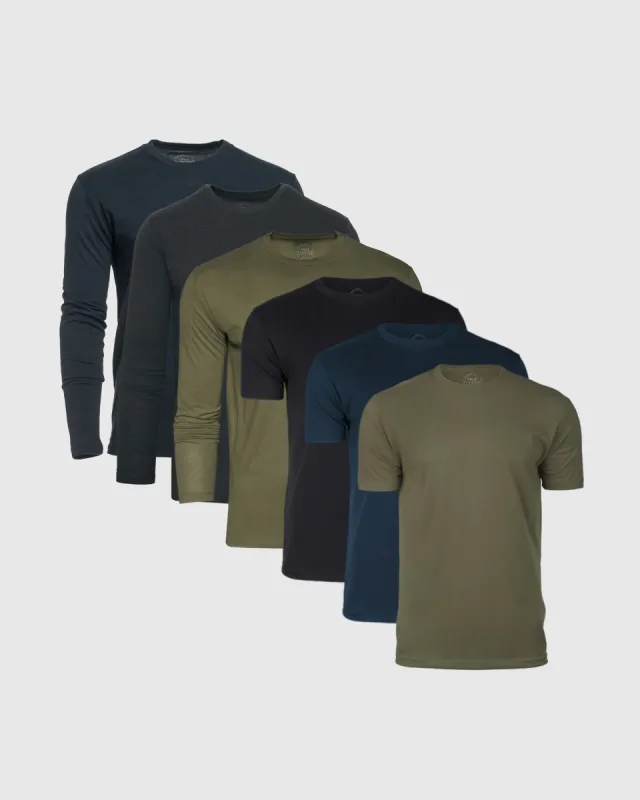 Core Color Sleeve Variety 6-Pack made by True Classic
