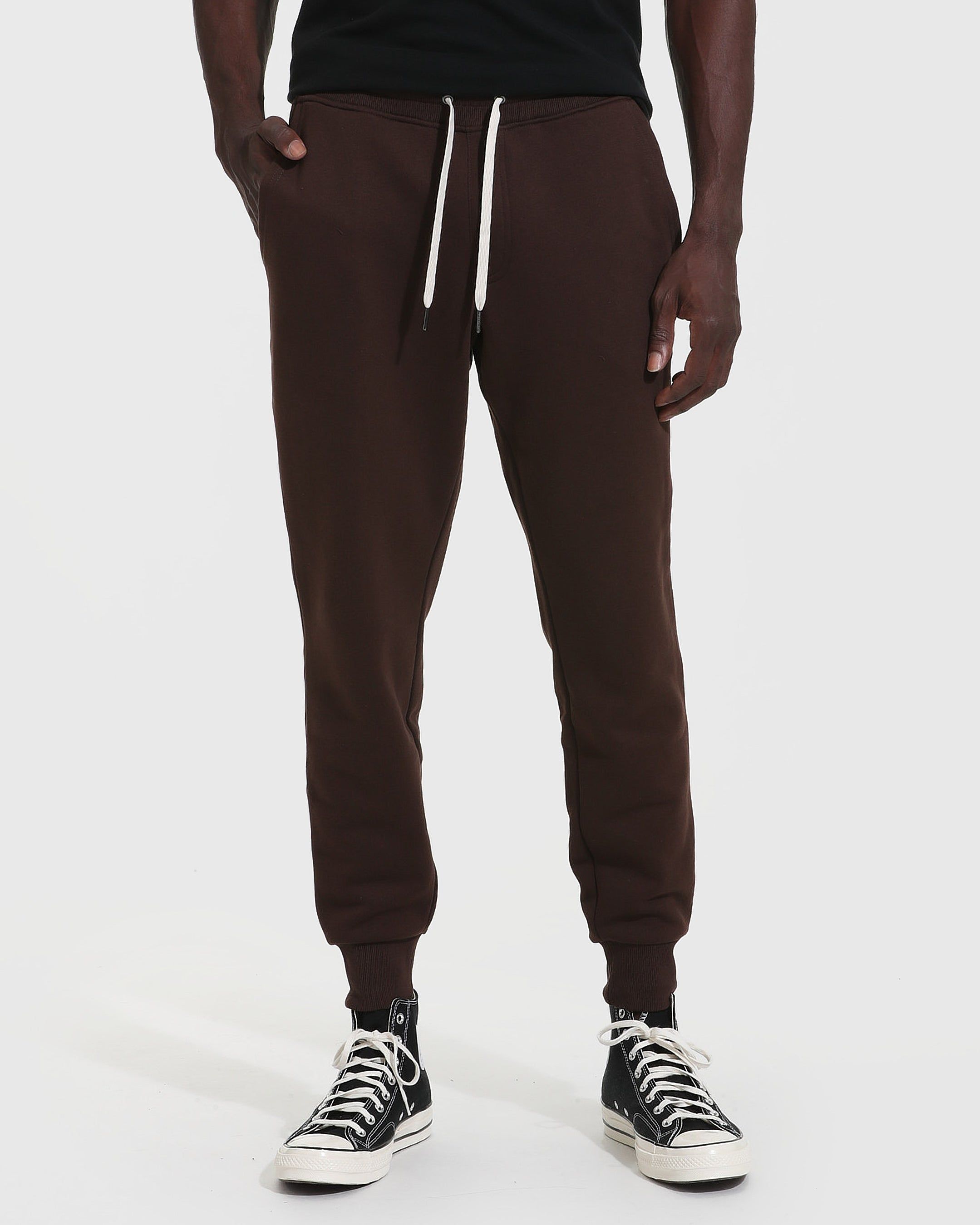 Dark Oak Fleece French Terry Jogger sold by True Classic