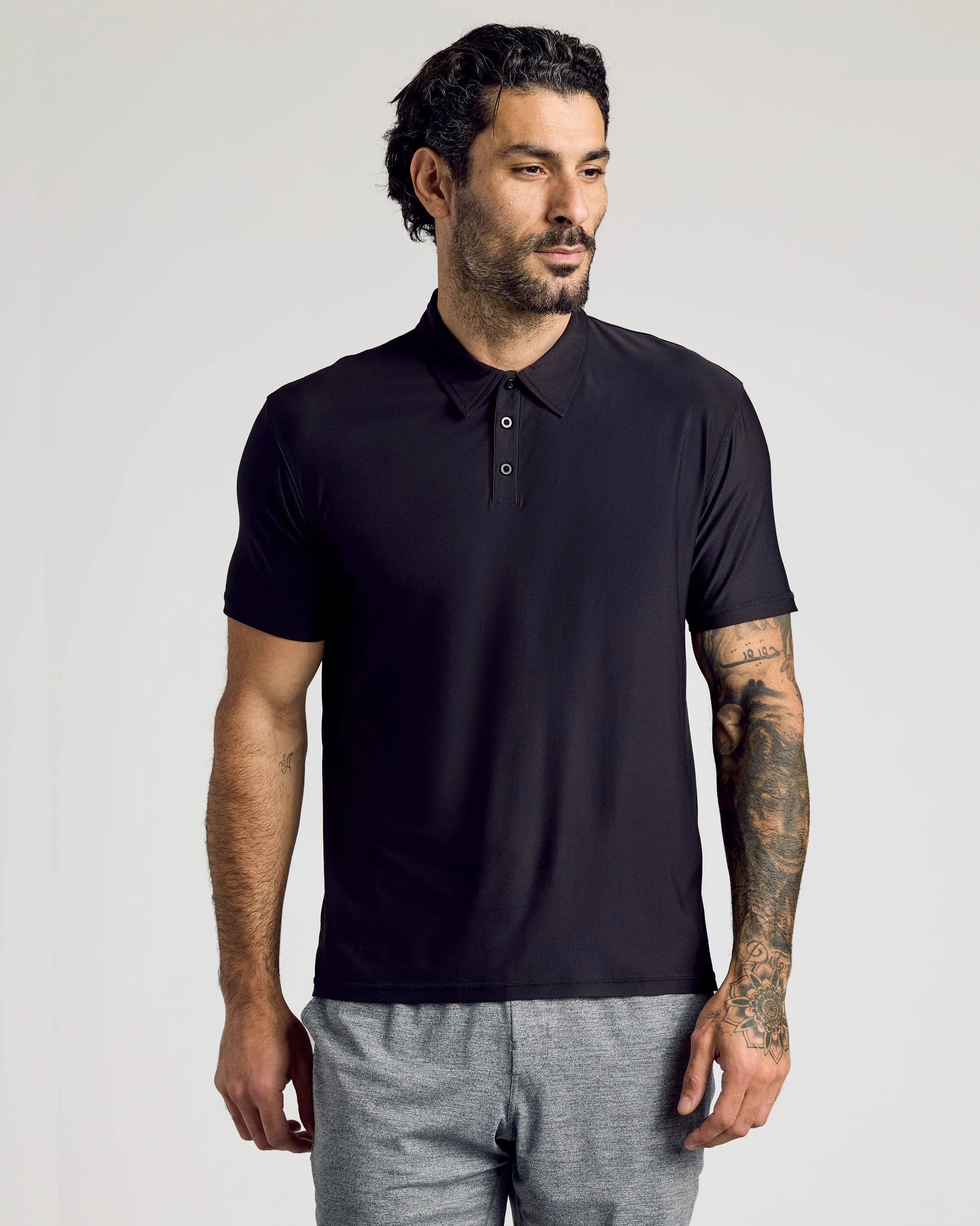 True Classic Men’s Active Short Sleeve Polo - Moisture Wicking Golf Shirt with Stretch Fit, Casual Menswear for Workwear, Blue Collar, or Gifts sold by True Classic