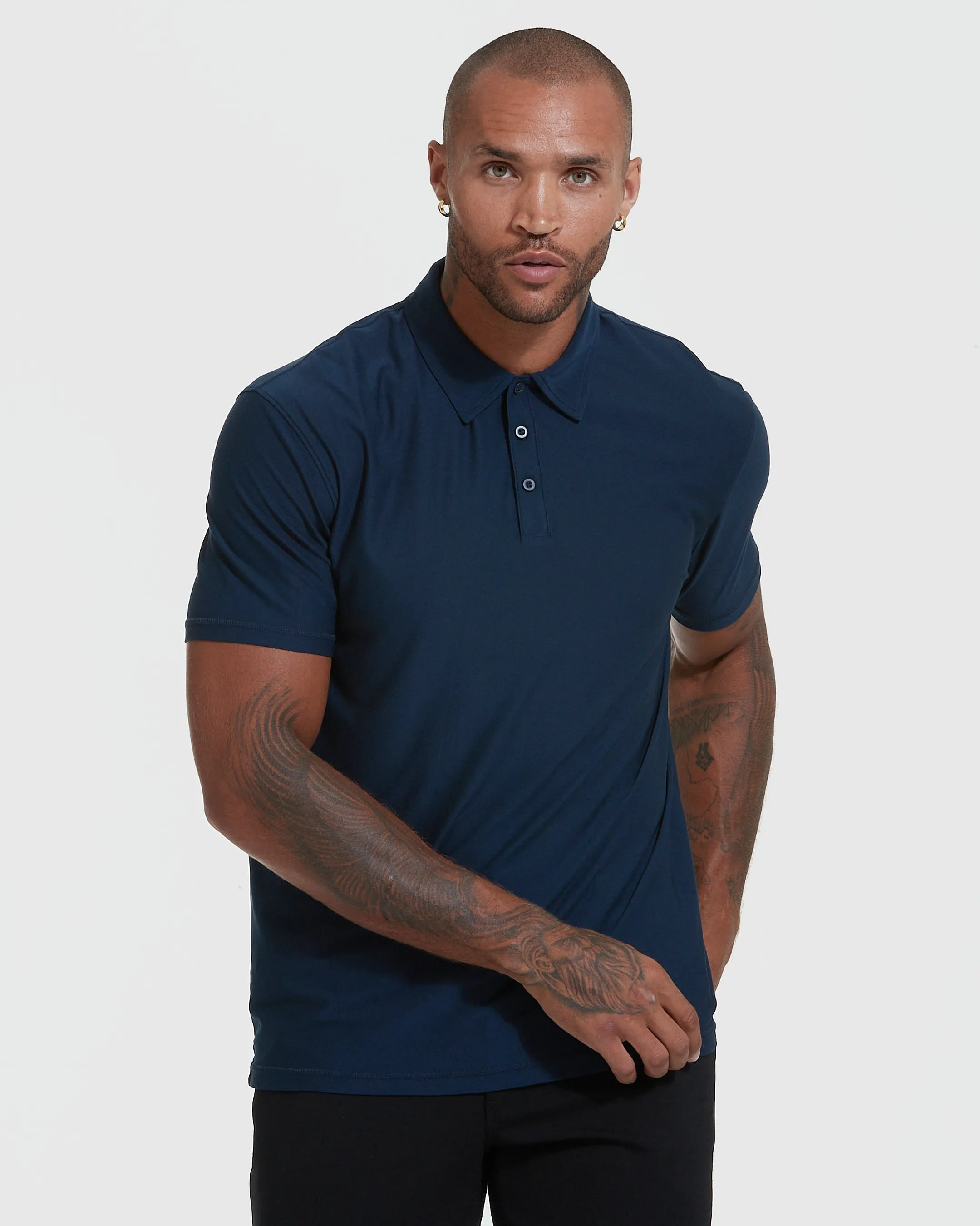 True Classic Men’s Active Short Sleeve Polo - Moisture Wicking Golf Shirt with Stretch Fit, Casual Menswear for Workwear, Blue Collar, or Gifts sold by True Classic product image thumbnail 5