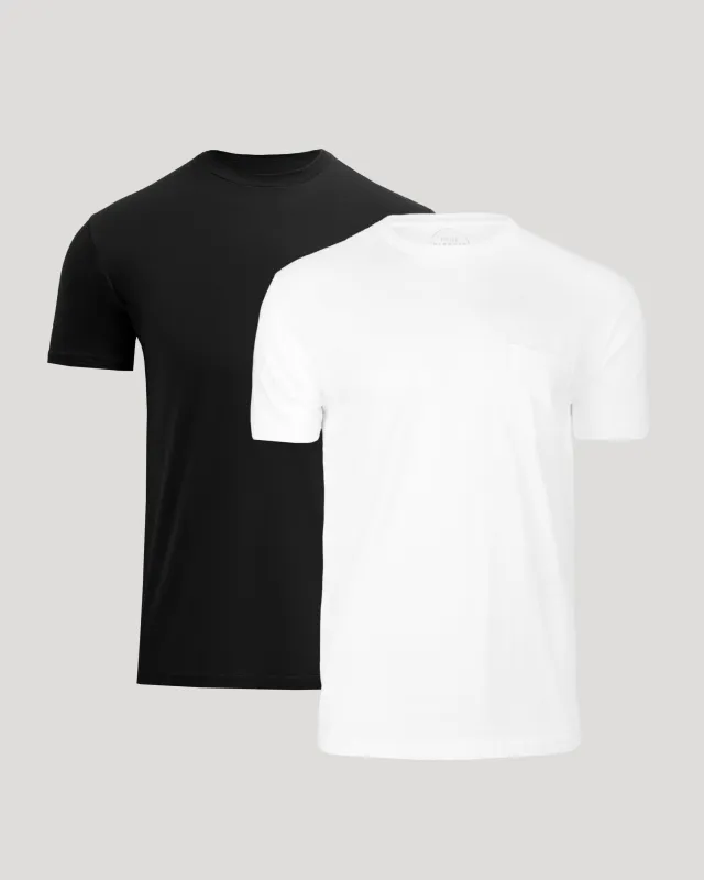 Black & White Classic Pocket Crew 2-Pack made by True Classic