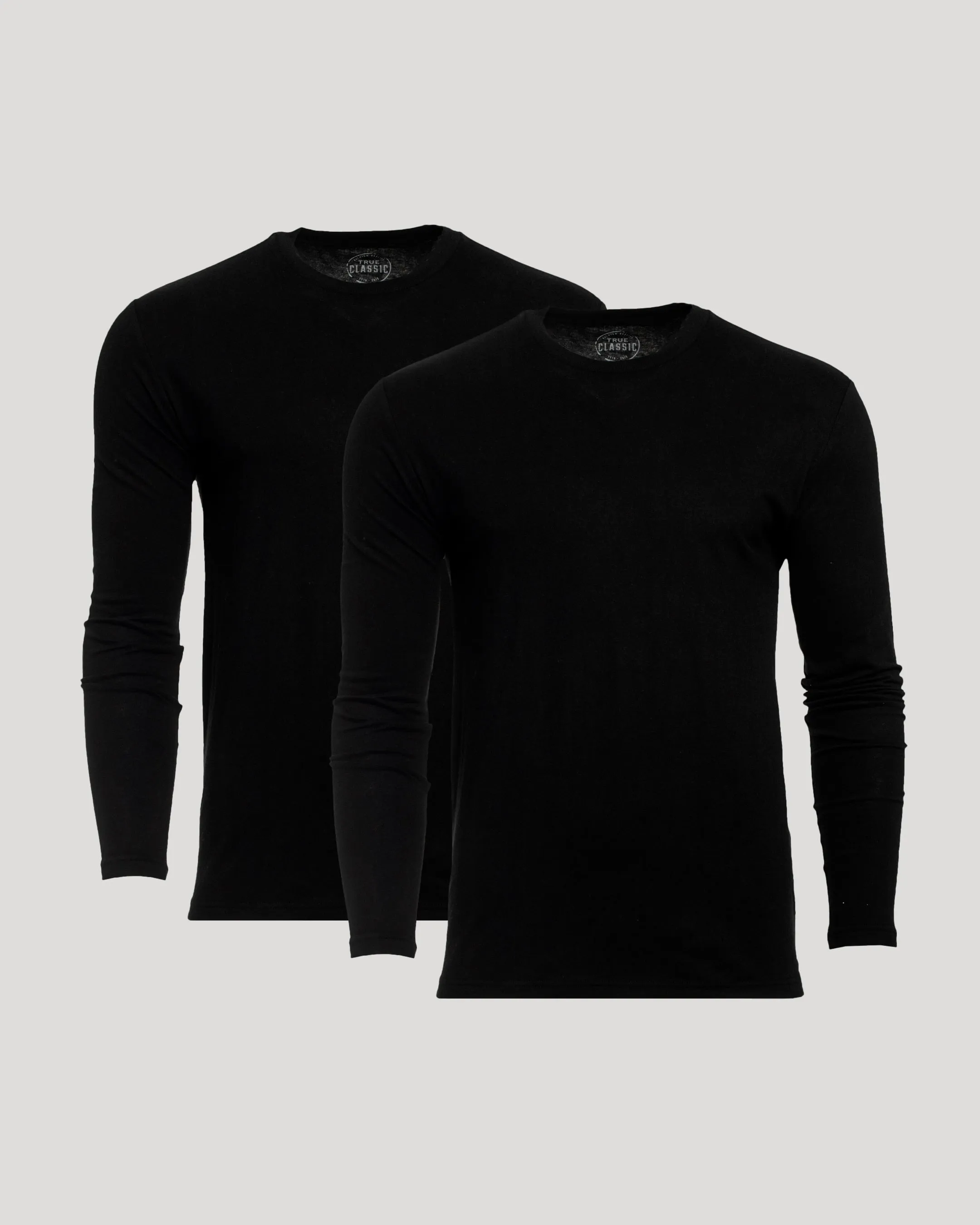 All Black Classic Long Sleeve Crew 2-Pack sold by True Classic