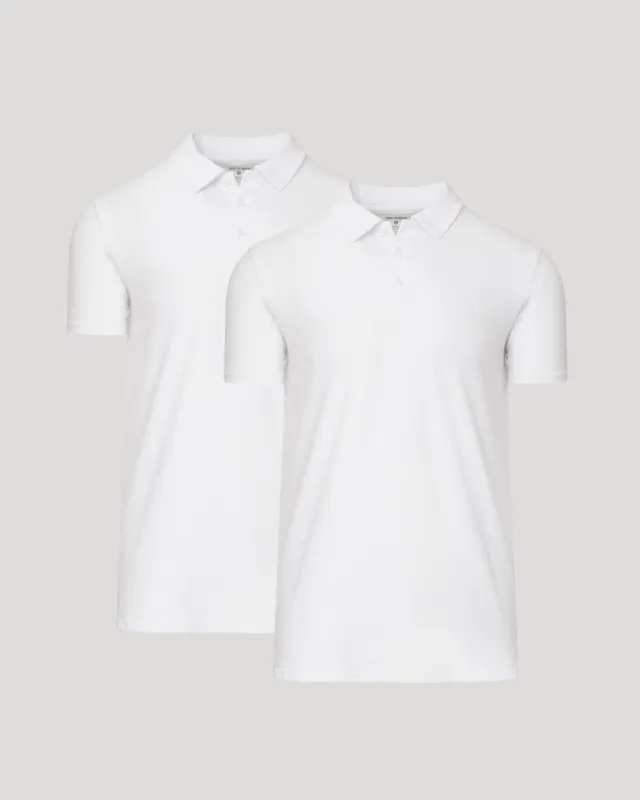 White Tall Classic Polo 2-Pack sold by True Classic
