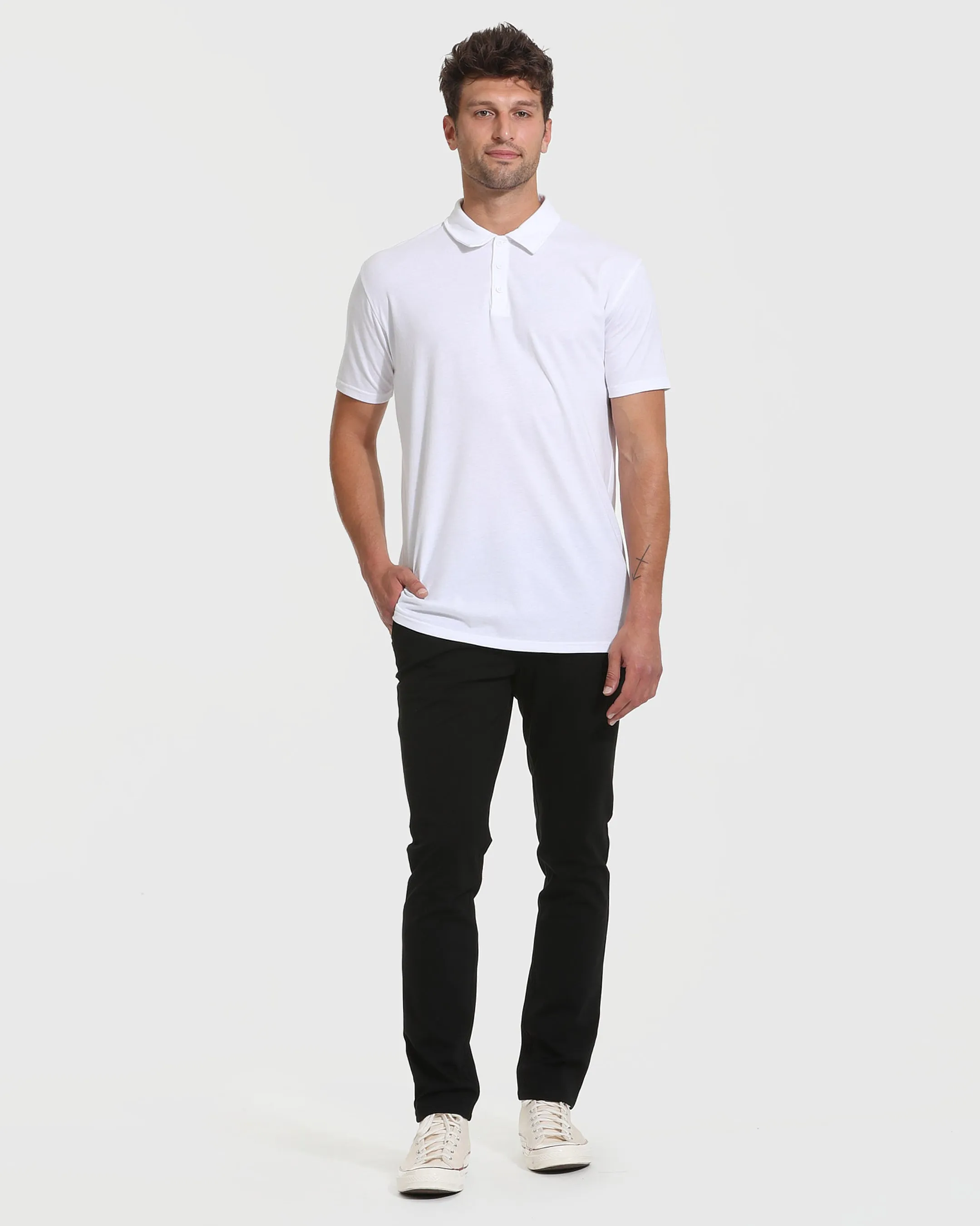 White Tall Classic Polo 2-Pack sold by True Classic product image thumbnail 3