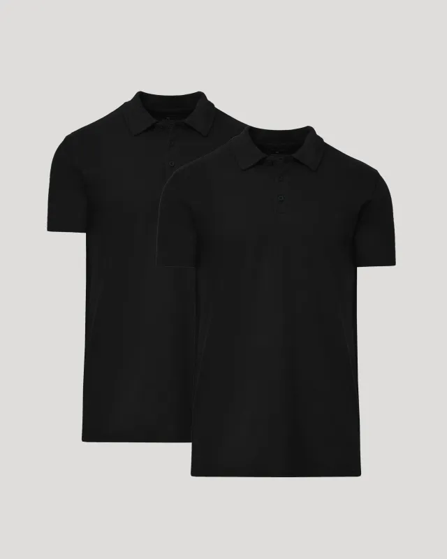 Black Tall Classic Polo 2-Pack sold by True Classic
