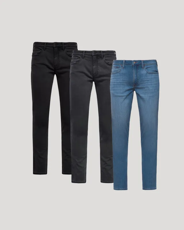 Slim Comfort Stretch Jeans 3-Pack sold by True Classic