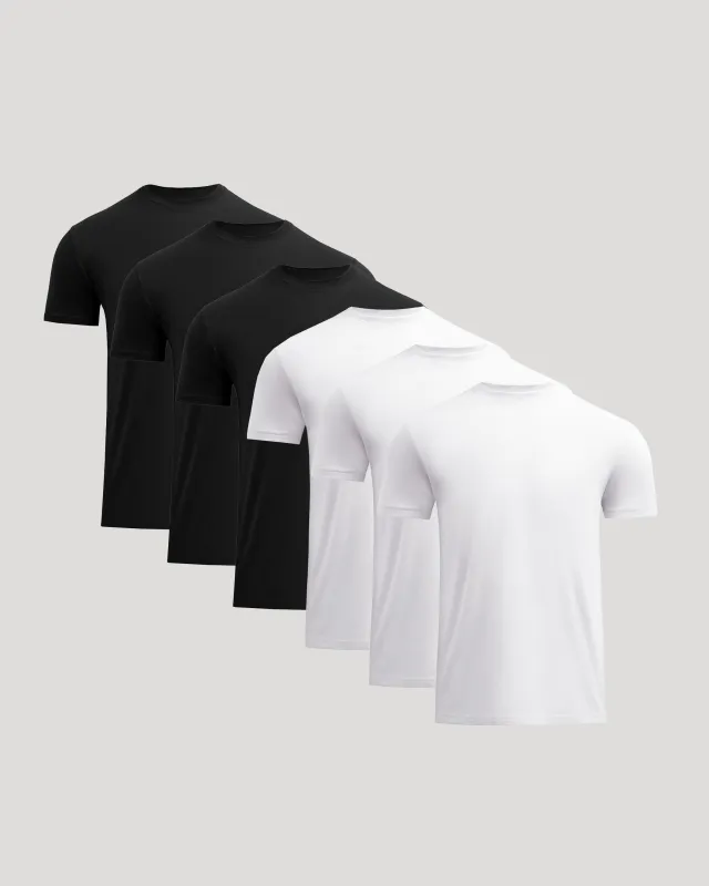 Black & White Classic Crew Neck 6-Pack sold by True Classic