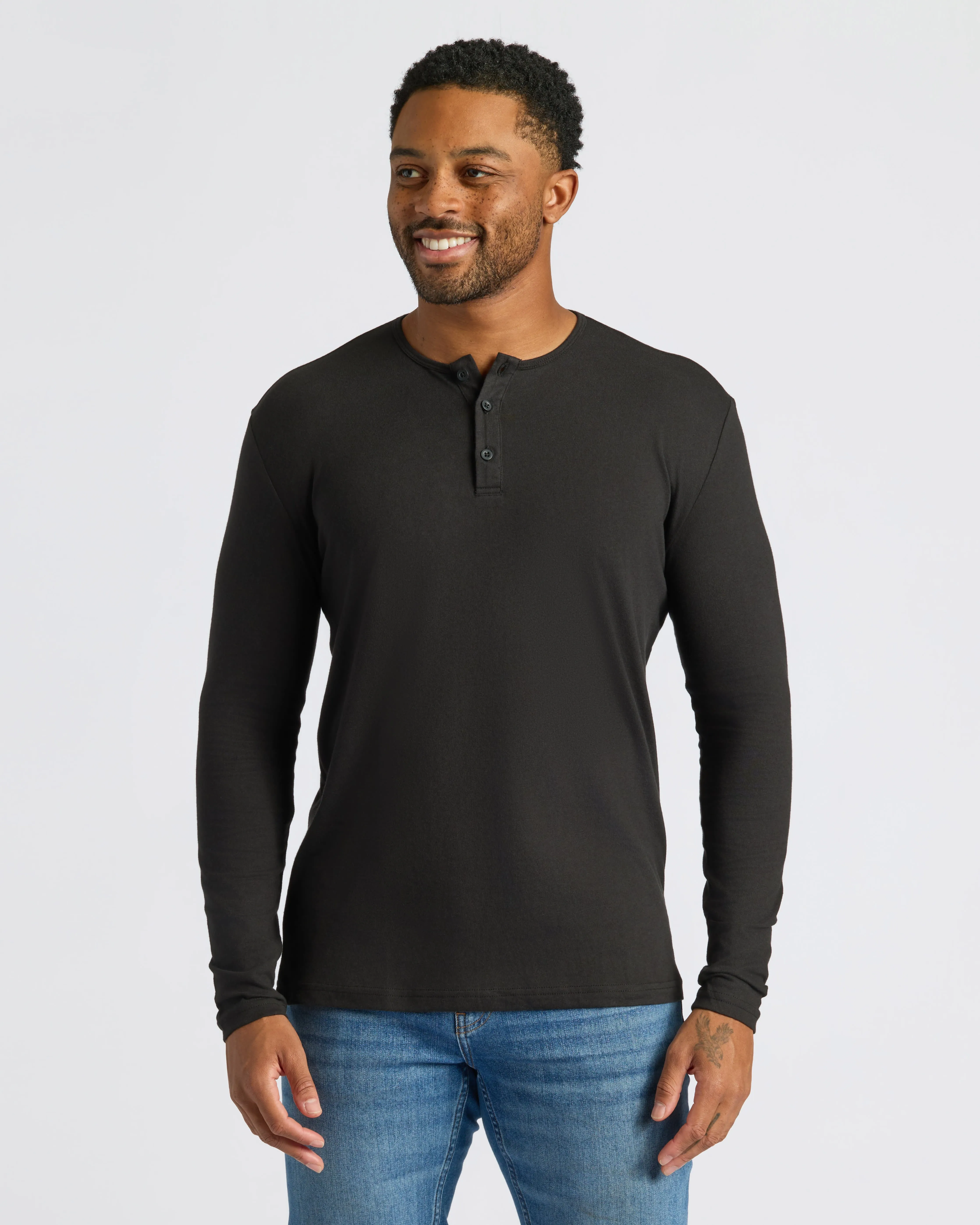All Black Classic Henley 2-Pack sold by True Classic product image thumbnail 2