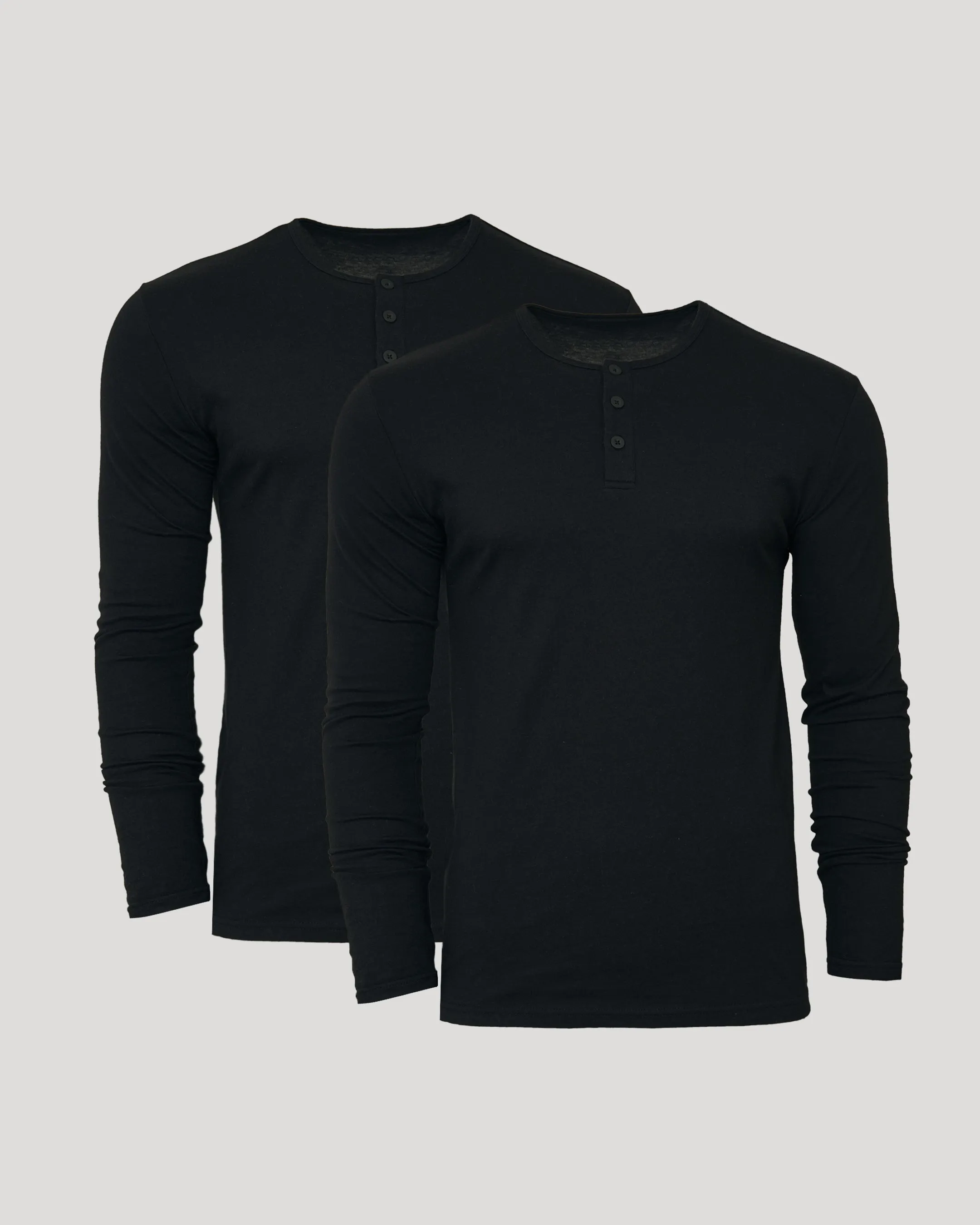 All Black Classic Henley 2-Pack sold by True Classic