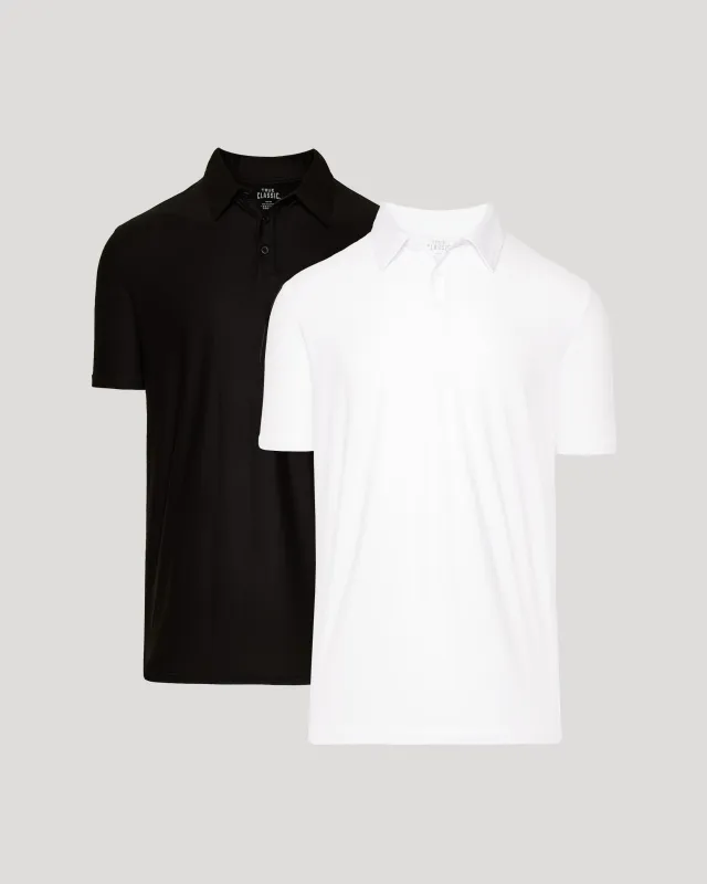 Black & White Active Polo 2-Pack sold by True Classic