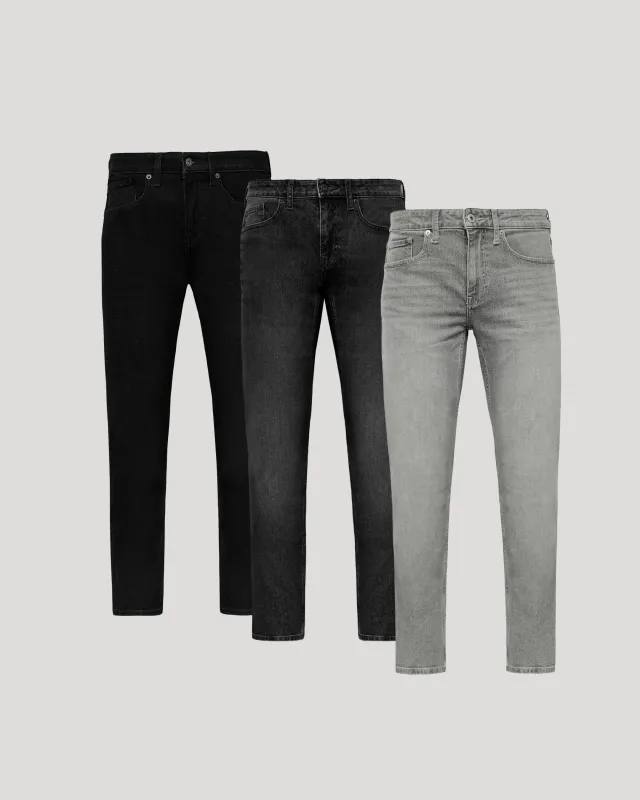 Slim Authentic Denim Jeans 3-Pack sold by True Classic