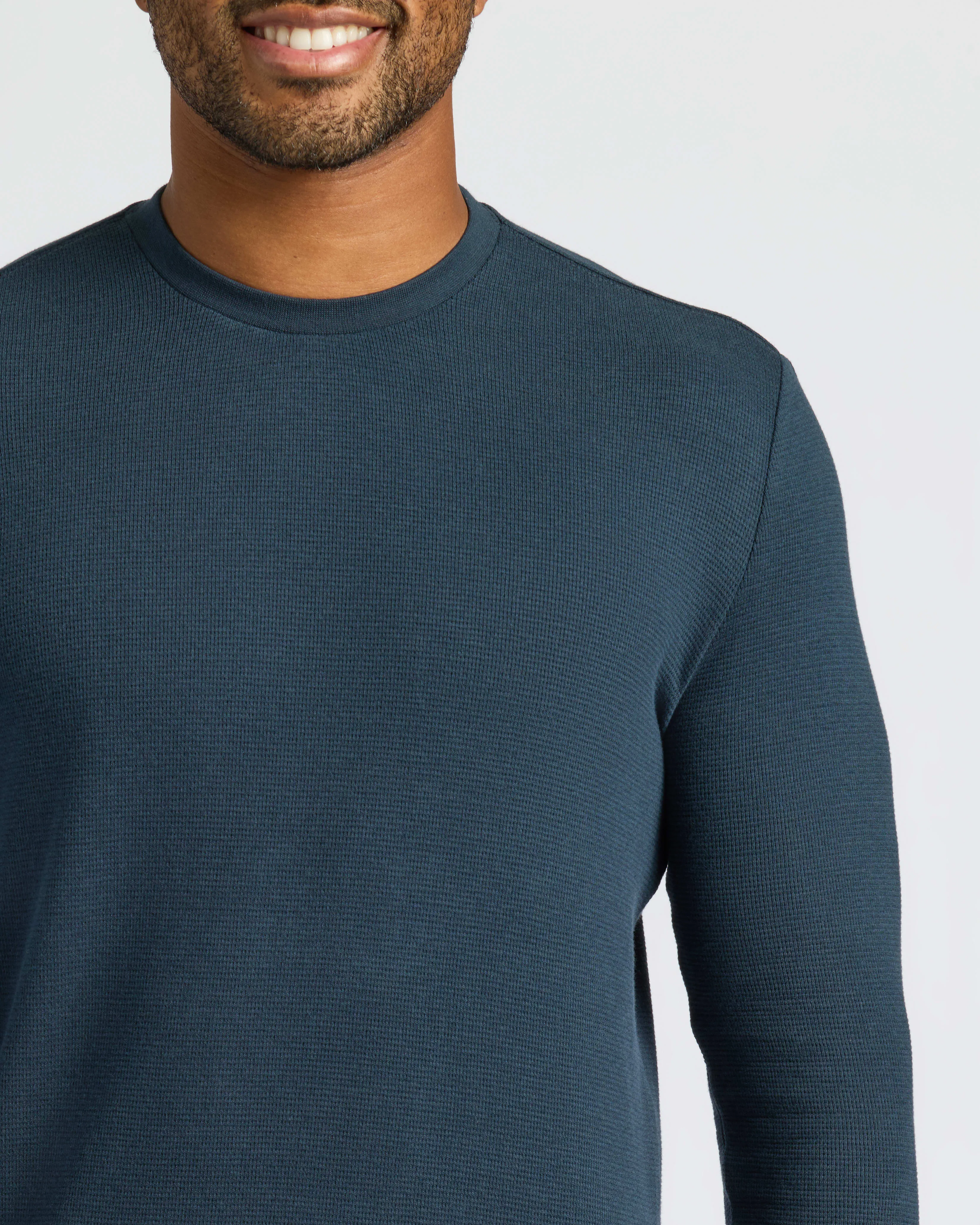 All Navy Waffle Long Sleeve Crew 2-Pack sold by True Classic product image thumbnail 5