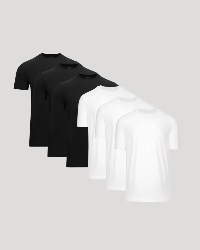 Black & White Active Crew 6-Pack made by True Classic