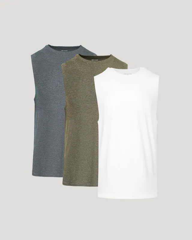 Sleeveless Active Muscle Tee 3-Pack sold by True Classic