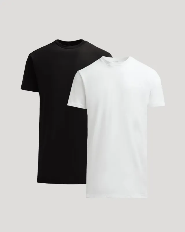Black & White Tall Heavyweight Crew 2-Pack made by True Classic