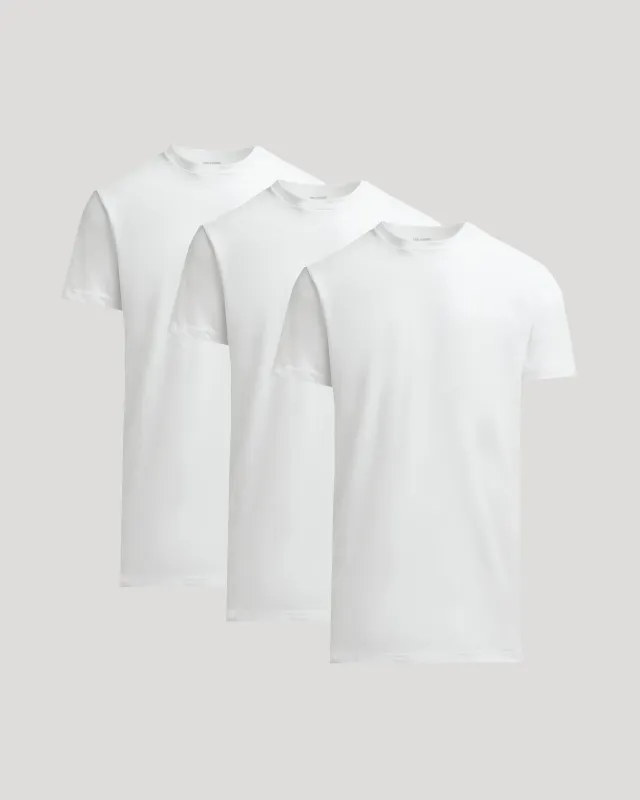 All White Tall Heavyweight Crew 3-Pack made by True Classic