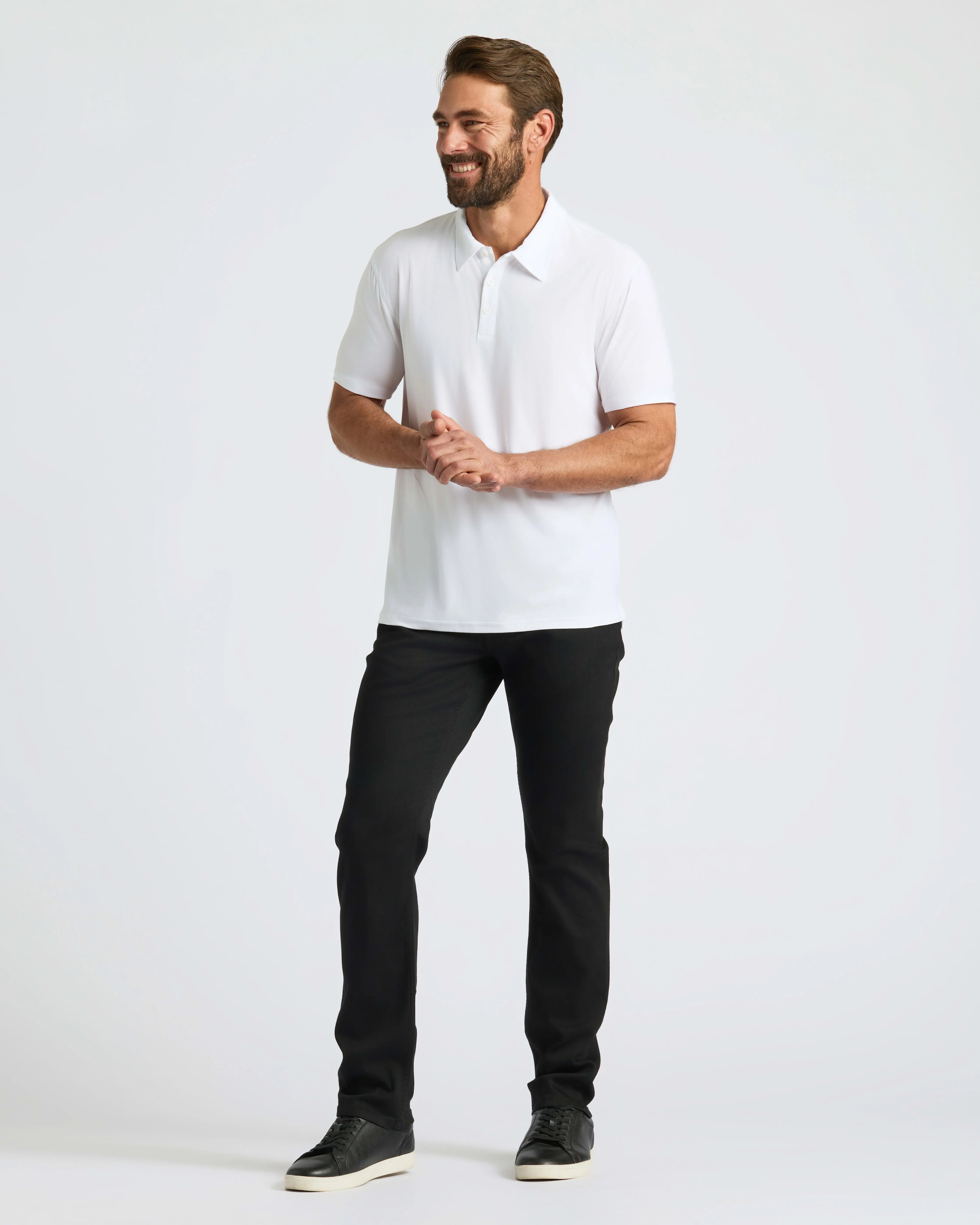 All White Active Polo 6-Pack sold by True Classic product image thumbnail 3