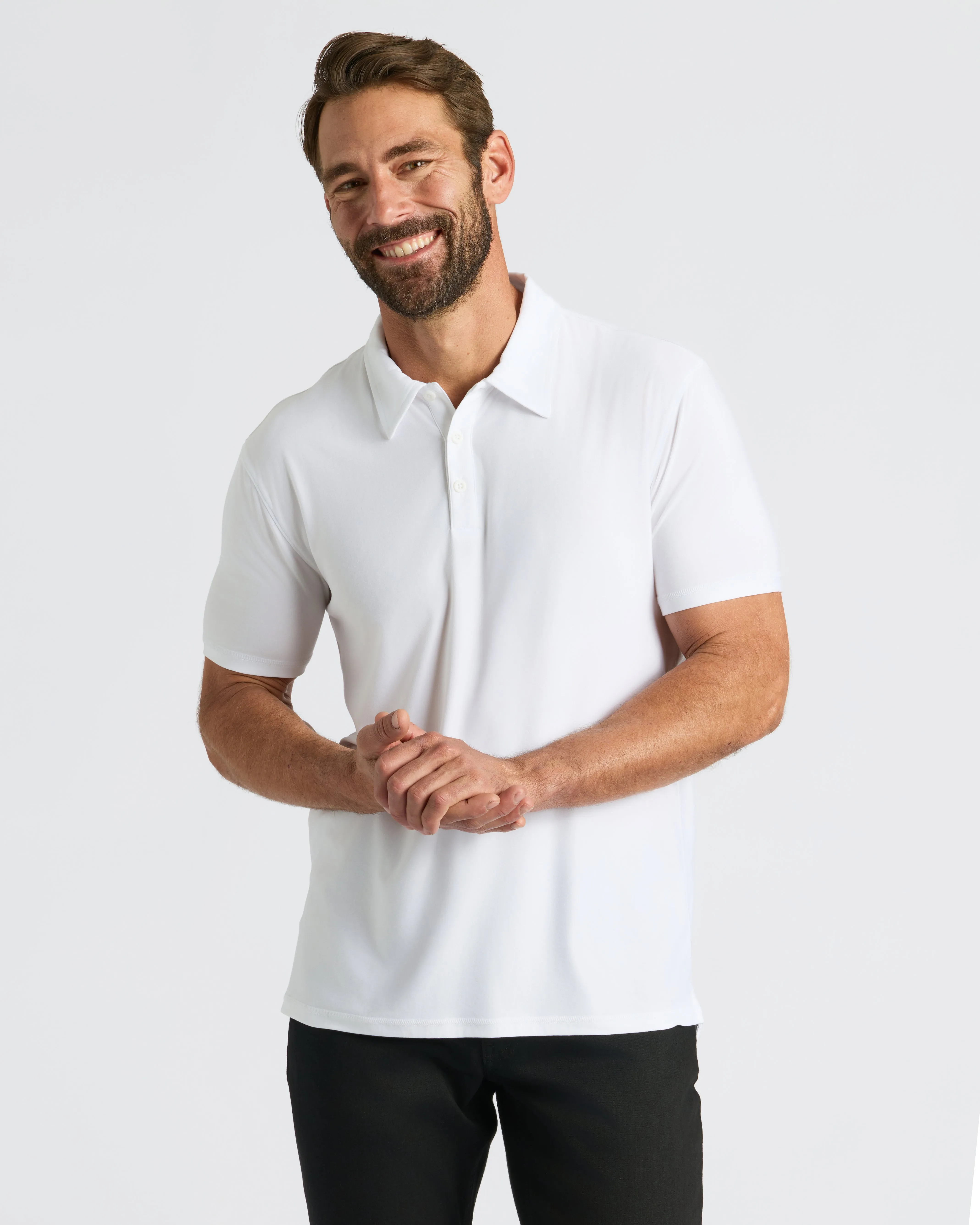 All White Active Polo 6-Pack sold by True Classic product image thumbnail 2