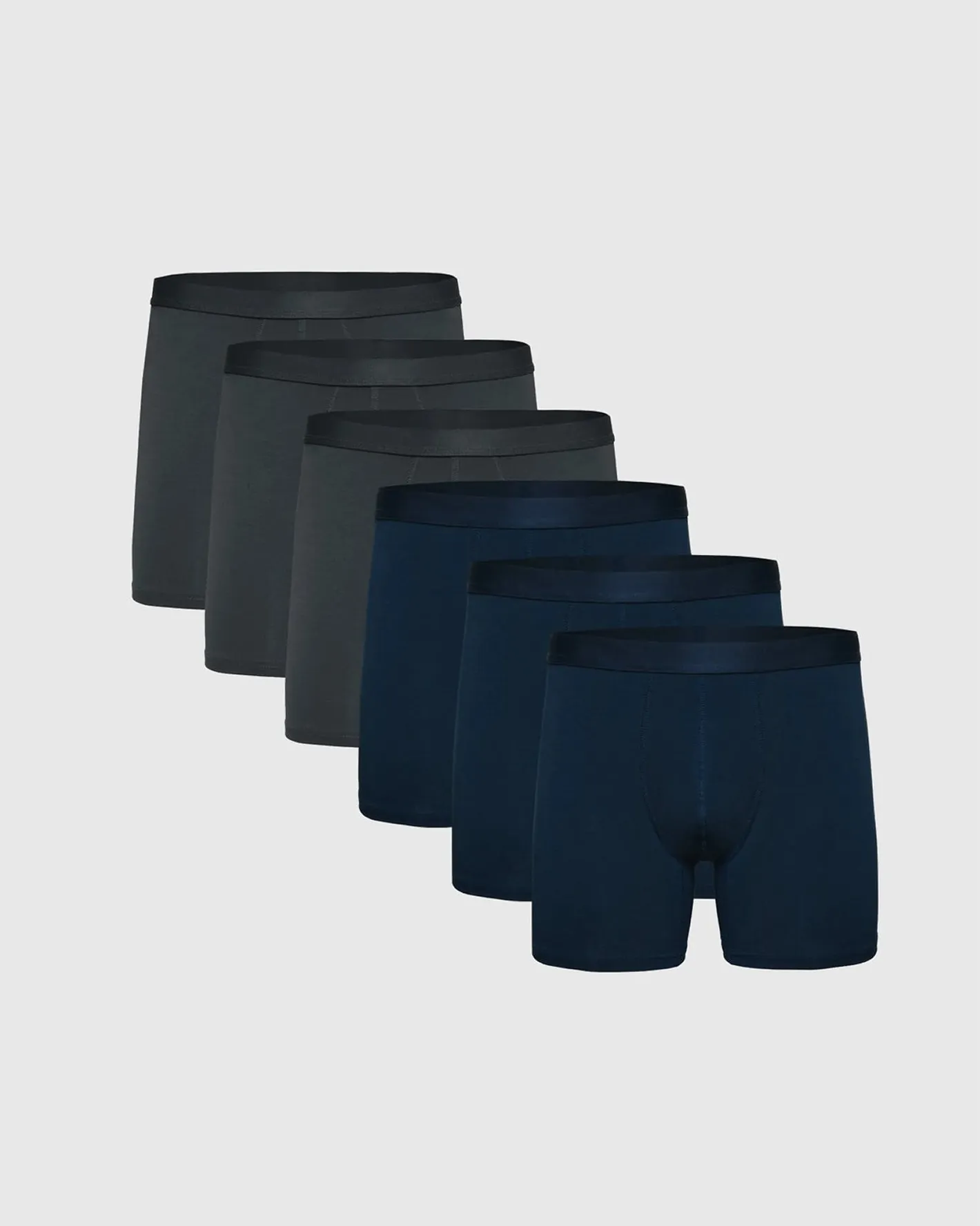 Carbon & Navy Boxer Briefs 6-Pack sold by True Classic