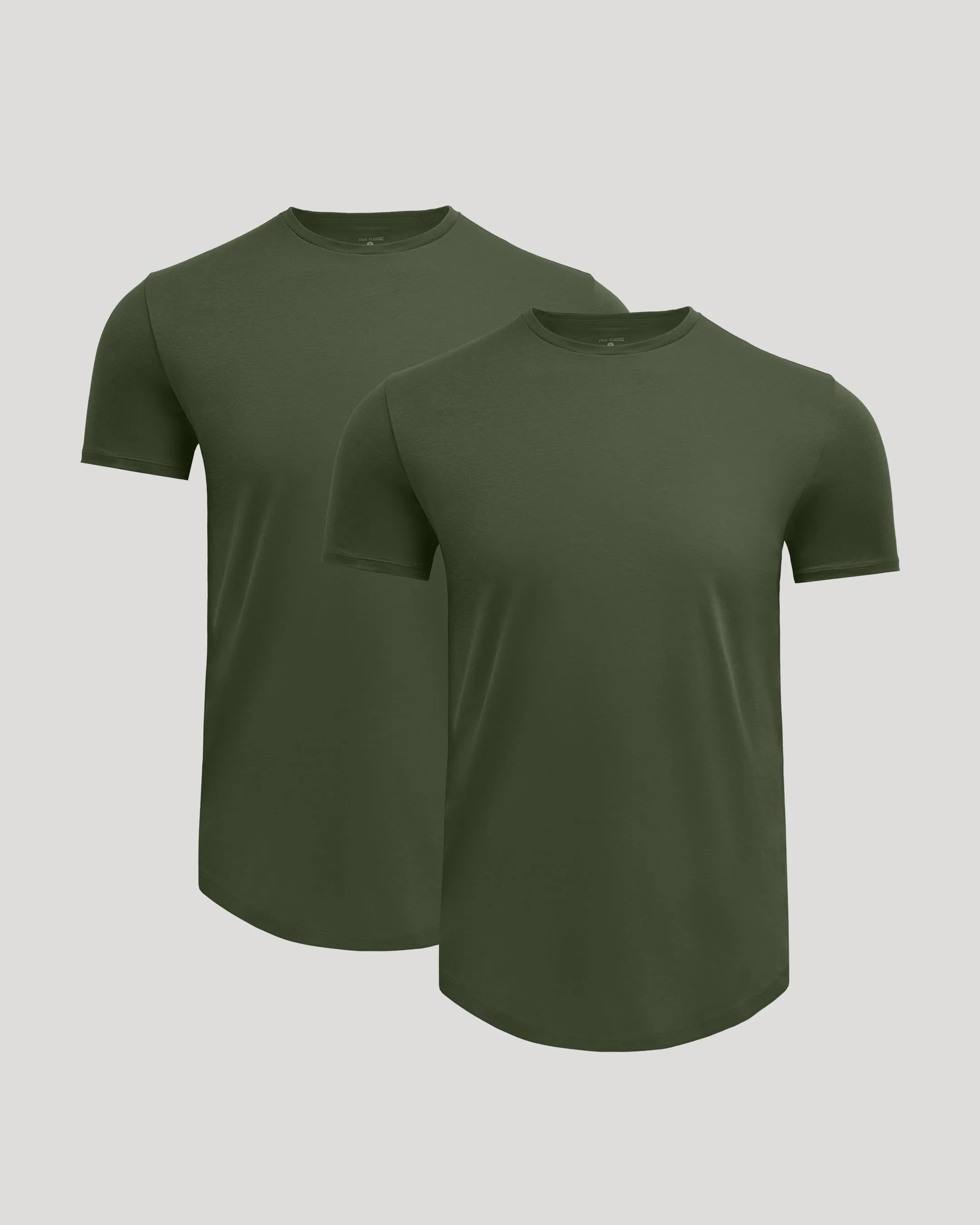 All Grove Pima Cotton Blend Curved Hem Crew 2-Pack sold by True Classic