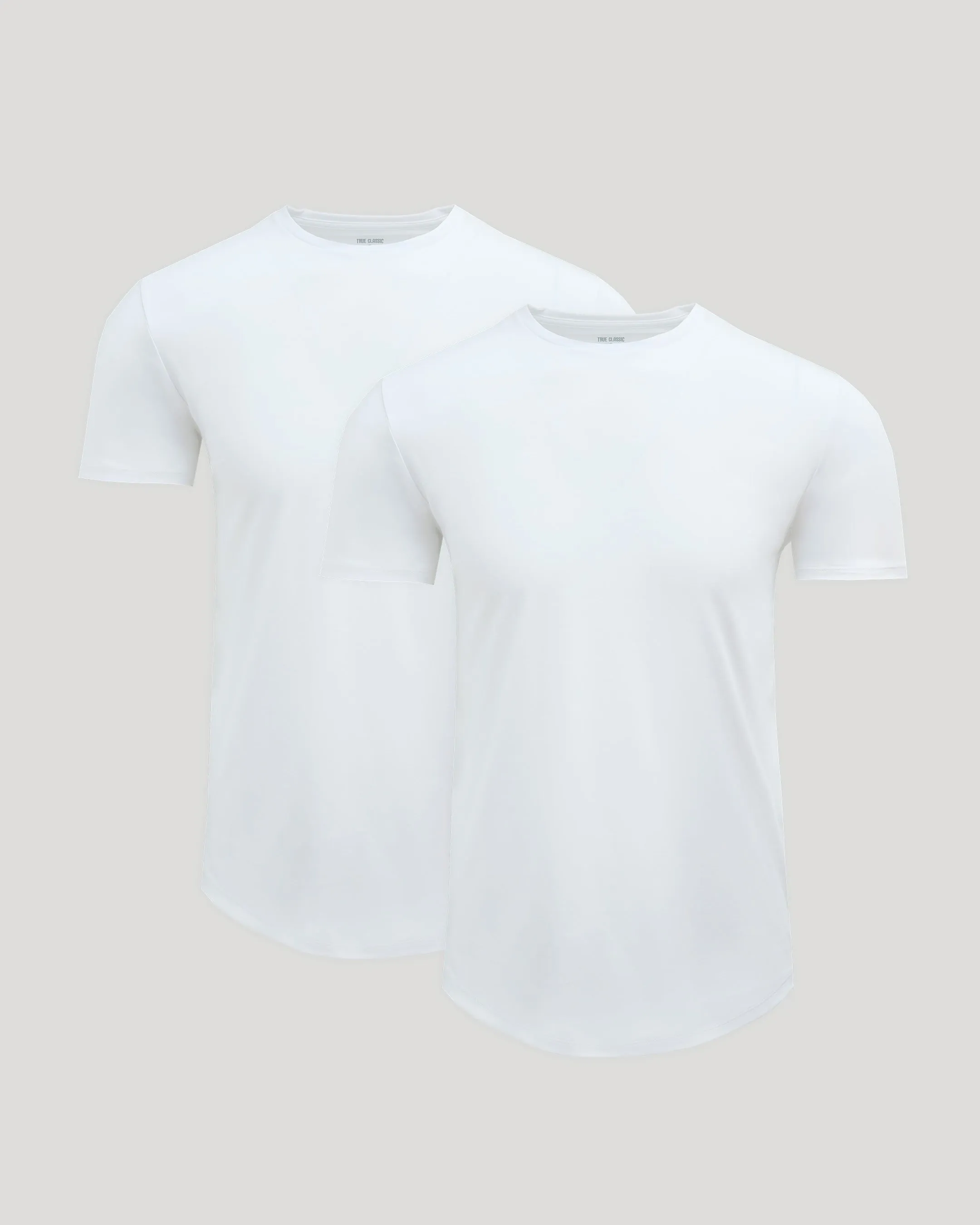 Pima Cotton Blend Curved Hem Crew 2-Pack sold by True Classic