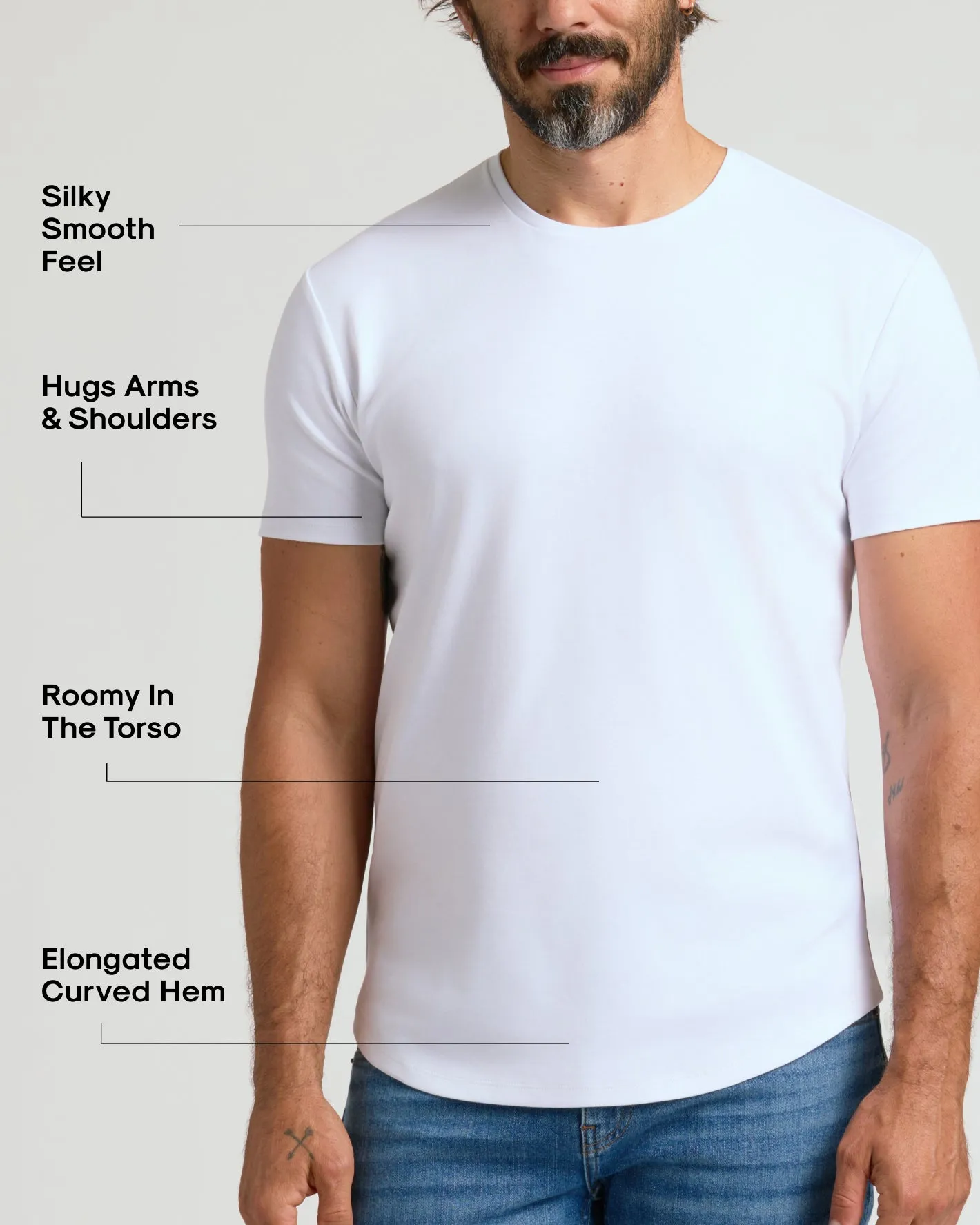 Pima Cotton Blend Curved Hem Crew 2-Pack sold by True Classic product image thumbnail 3