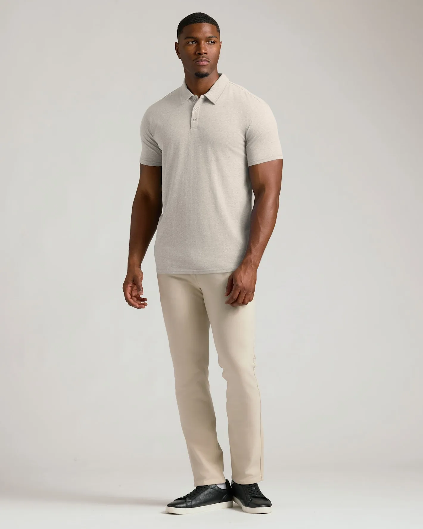 Oatmeal Short Sleeve Tall Polo sold by True Classic product image thumbnail 3