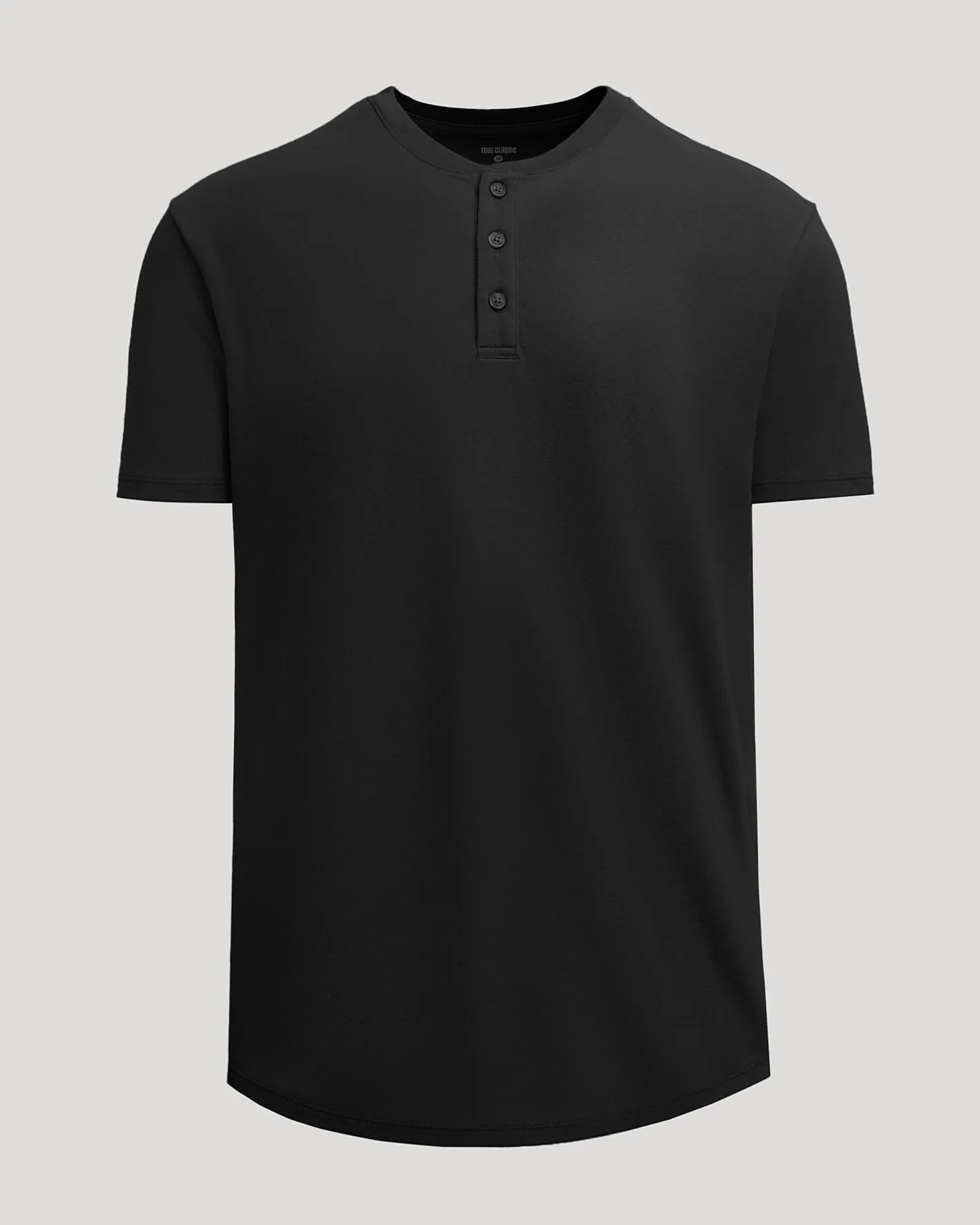 Black Heavyweight Curved Hem Henley sold by True Classic product image thumbnail 2