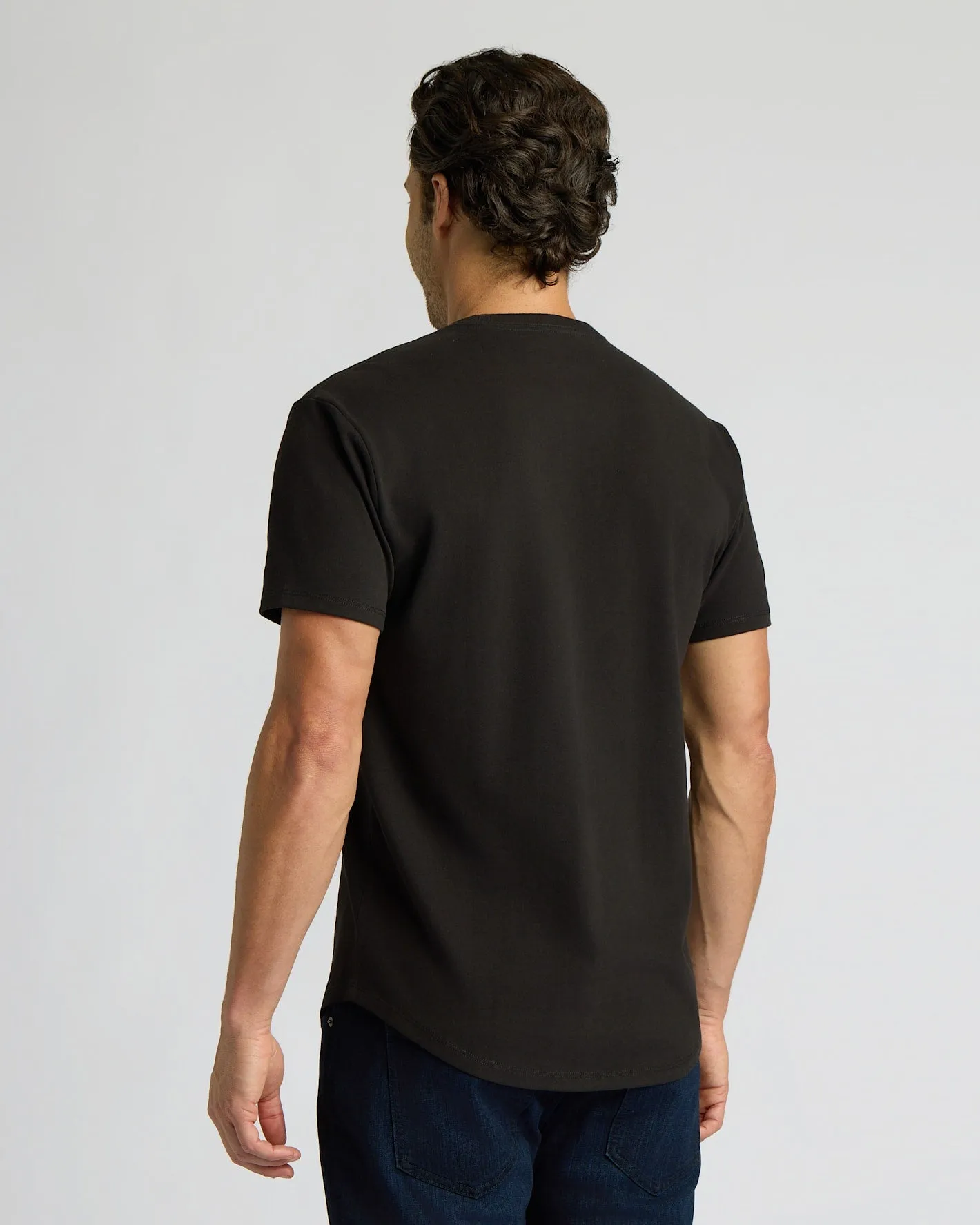 Black Heavyweight Curved Hem Crew sold by True Classic product image thumbnail 5