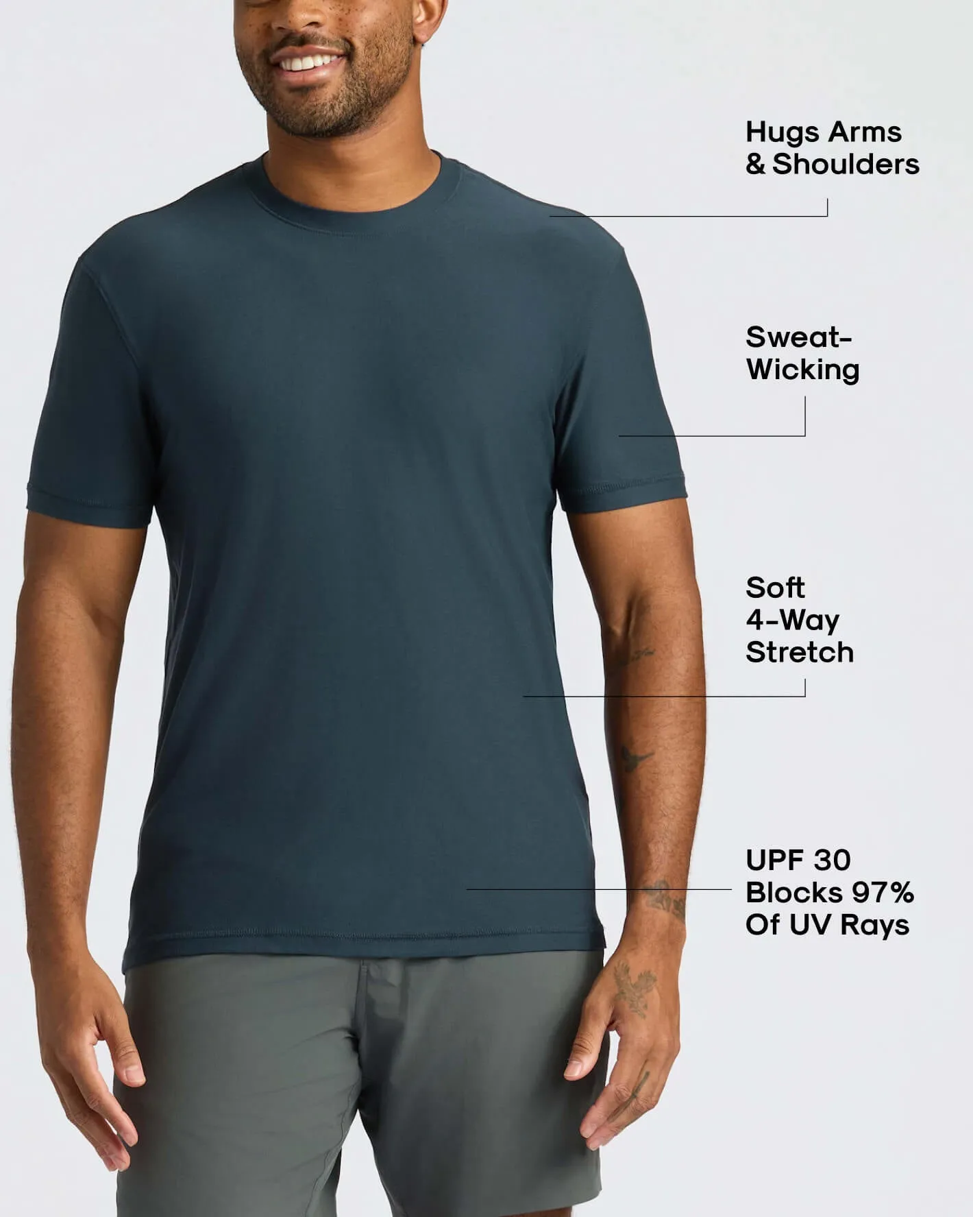 Shadow Active Crew Neck Tee sold by True Classic product image thumbnail 3